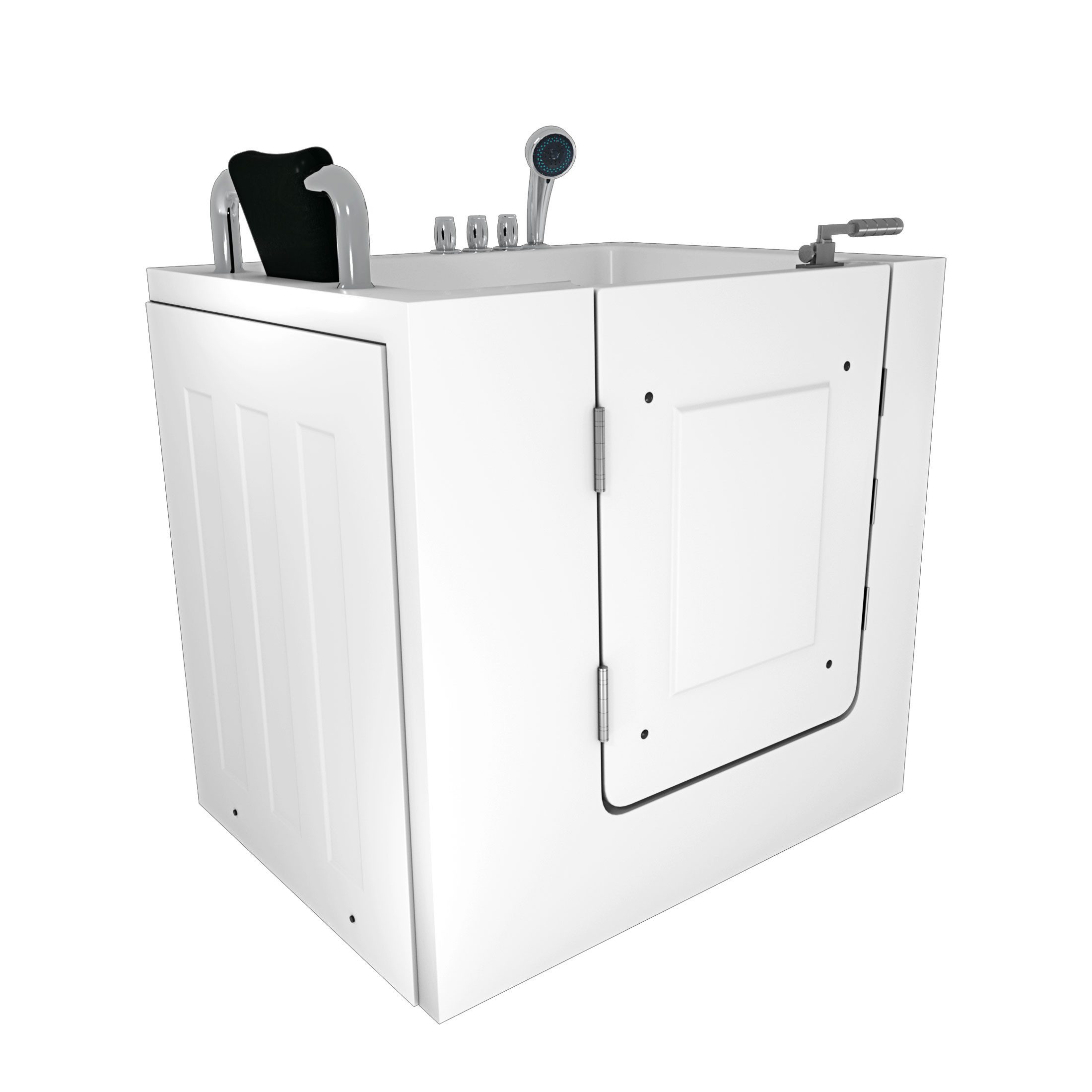 AcquaVapore Badewanne Senioren Sitzwanne Badewanne mit Tür S02-TH-C-L 100x78 cm, (1-tlg), mit Ablaufgarnitur