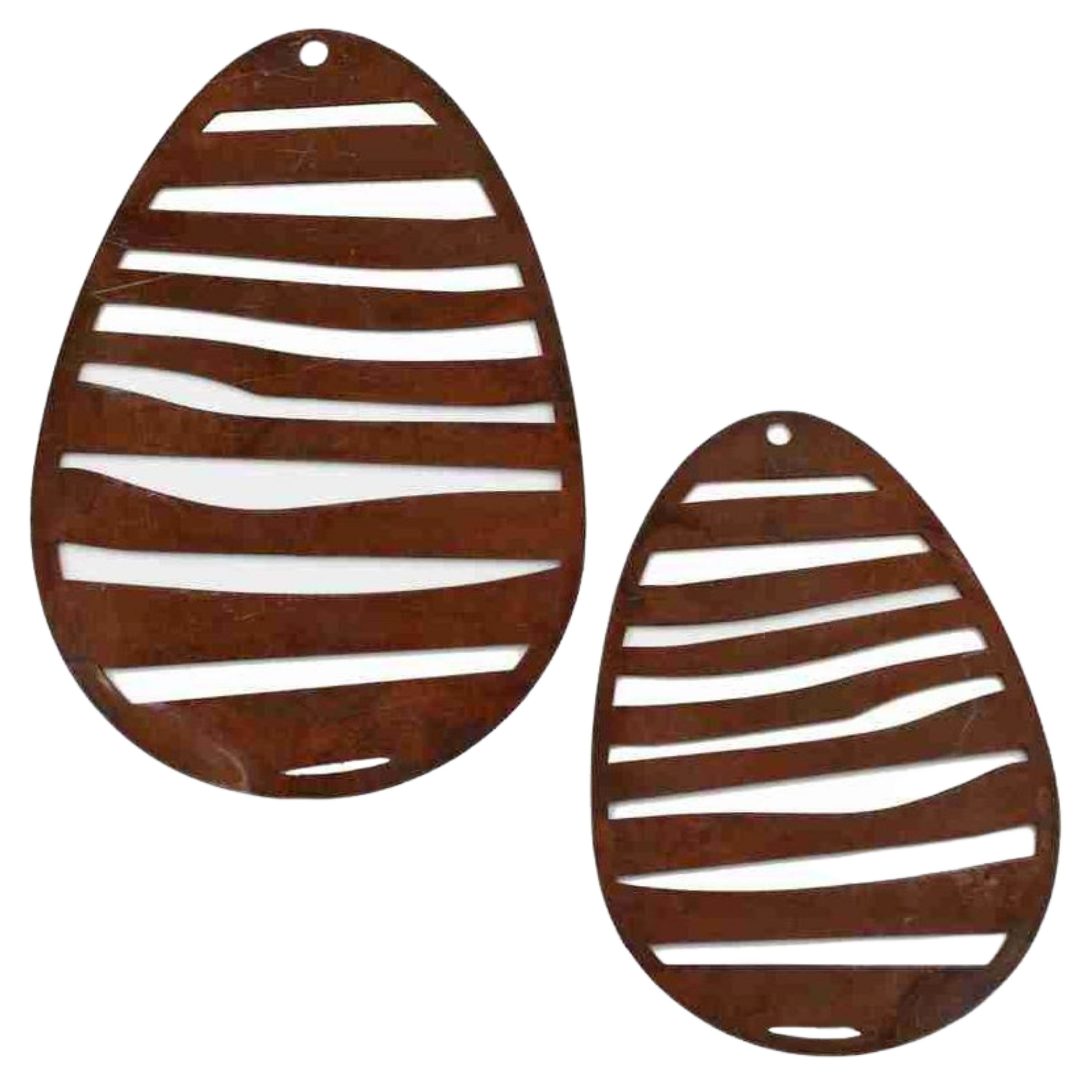 Rostikal Osterei Metall Hängedeko Ostereier Deko (2tlg), echter Rost