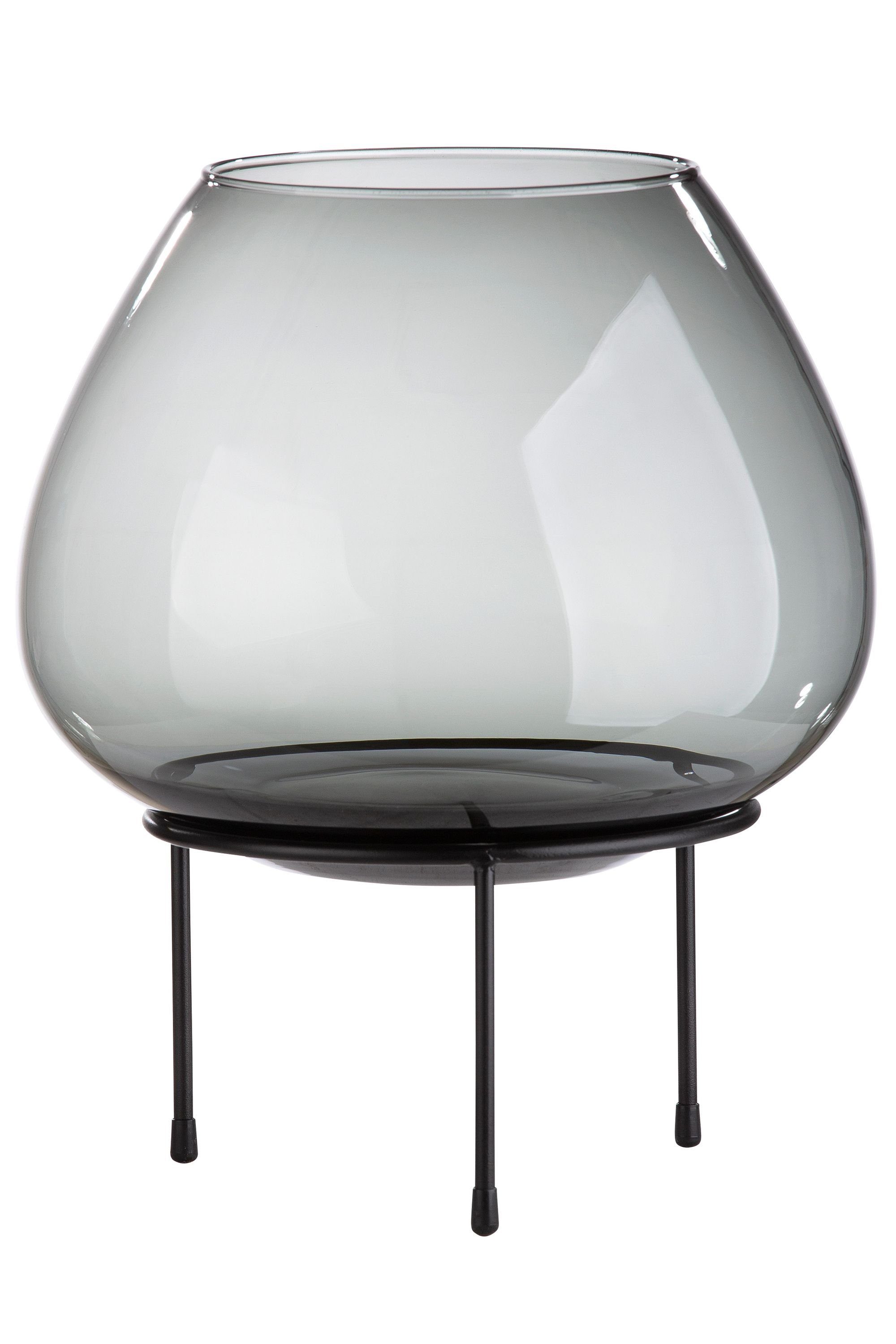 GILDE Bodenwindlicht Vitu, Weihnachtsdeko (1 St), aus Glas mit dreibeinigem  Metallständer, Kategorie: Kerzenständer