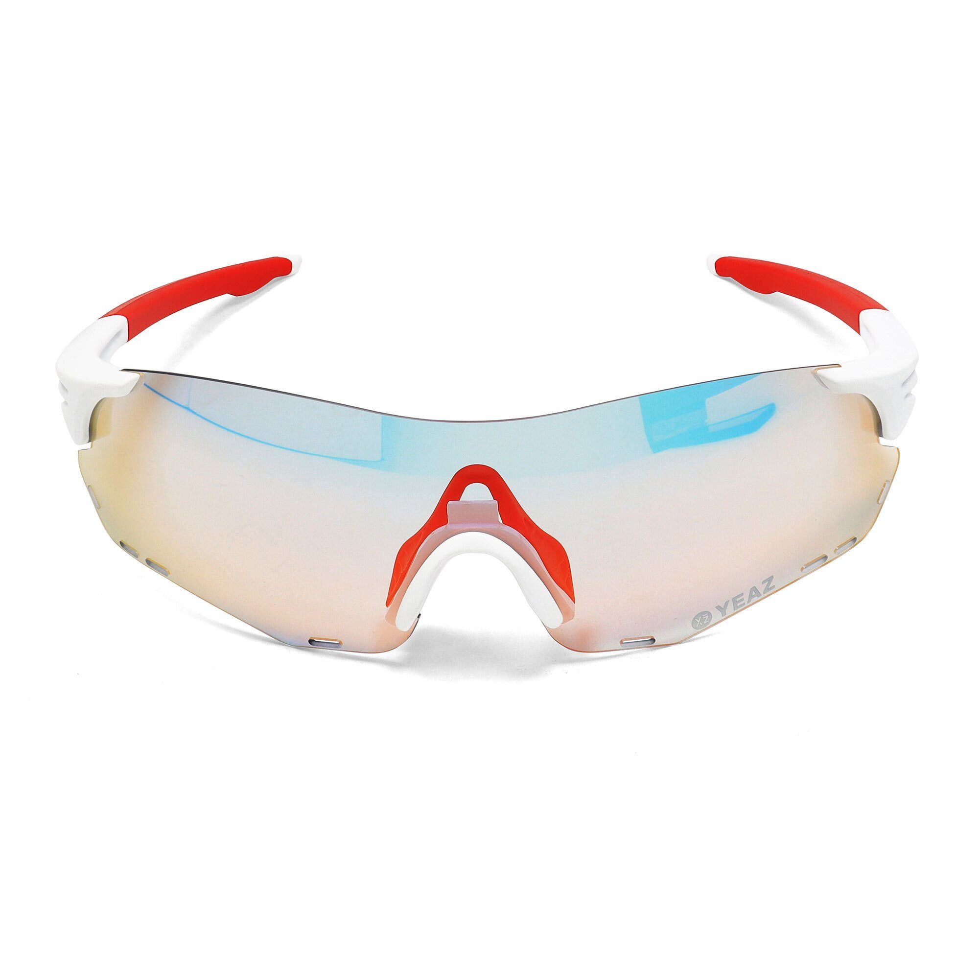 YEAZ Sportbrille SUNELATION Sport-Sonnenbrille weiß/rot, Sport-Sonnenbrille