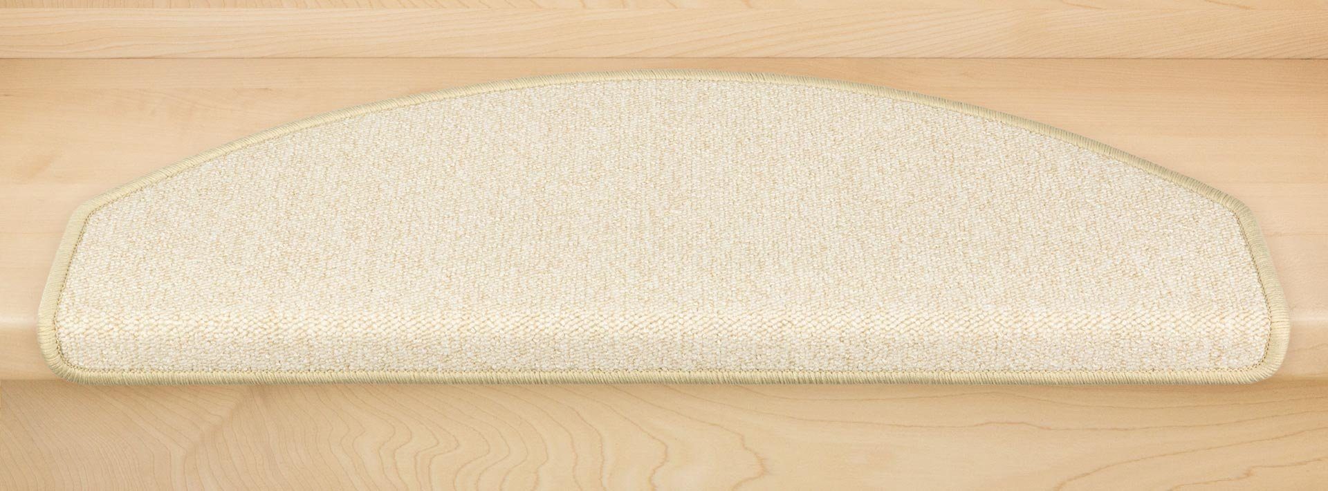 Metzker® Stufenmatte Stufenmatten Vorwerk Durango Halbrund Hellbeige 15 Stück, halbrund, Höhe: 8 mm, 15 Stück im Set - Hellbeige