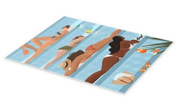 Posterlounge Poster Petra Lizde, Ladies By the Pool, Illustration