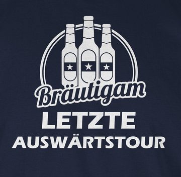 Shirtracer T-Shirt Letzte Auswärtstour Bräutigam Bier JGA Männer