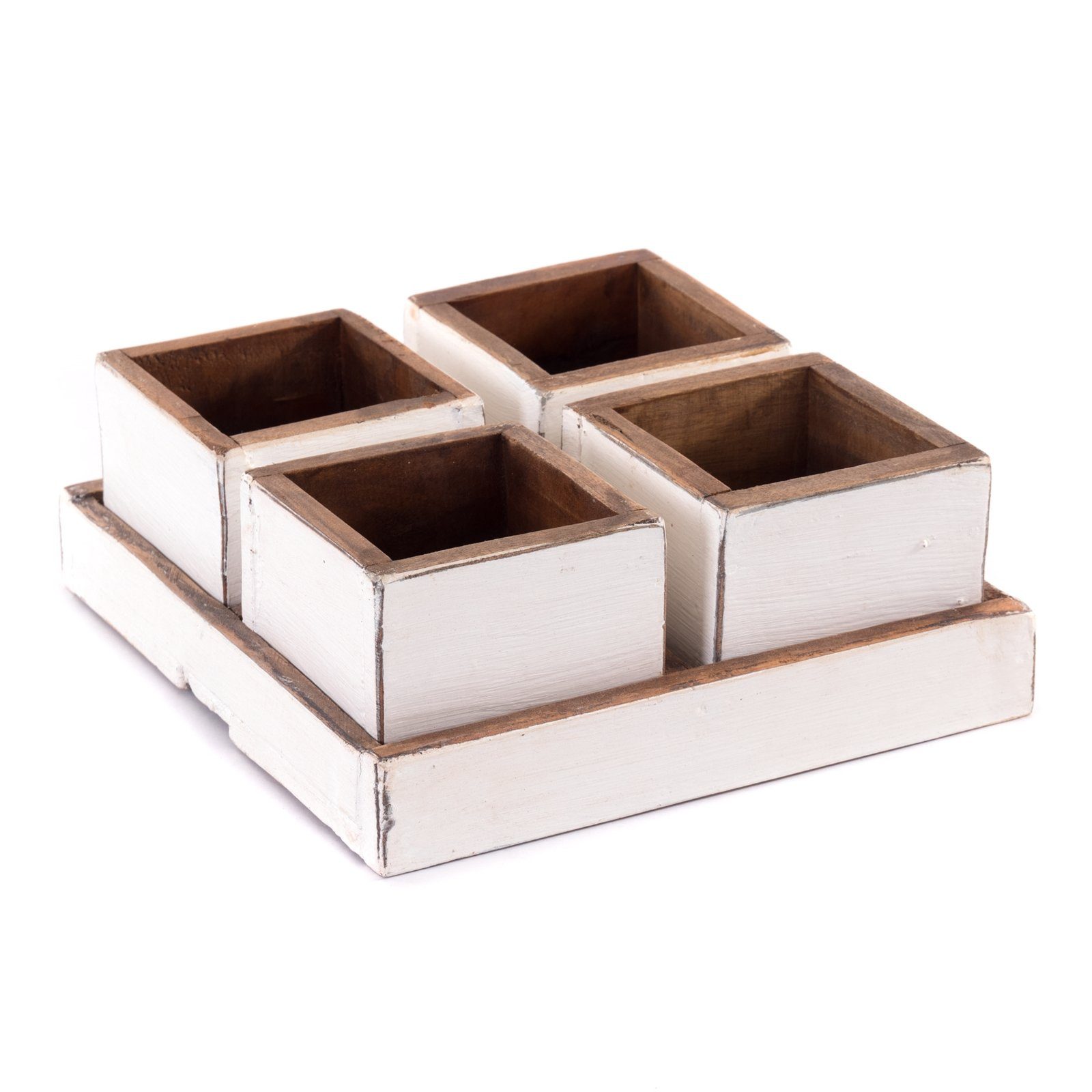 DESIGN DELIGHTS Truhe HOLZ AUFBEWAHRUNGSKISTEN "CUBO", 24x9 cm (BxH), Altholz massiv, Kist