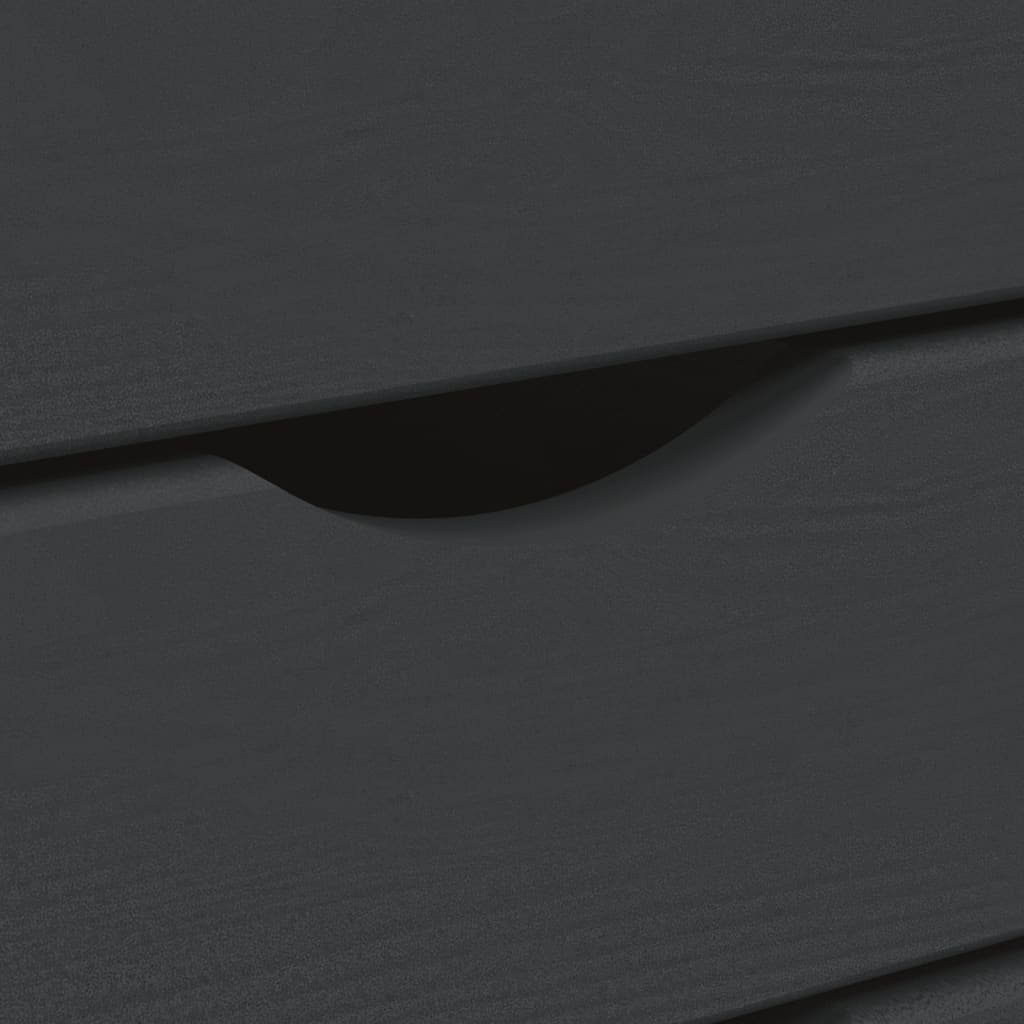 Kiefer Massivholz Fächerschrank (1-St) Schreibtisch Rollschrank vidaXL MOSS mit Grau