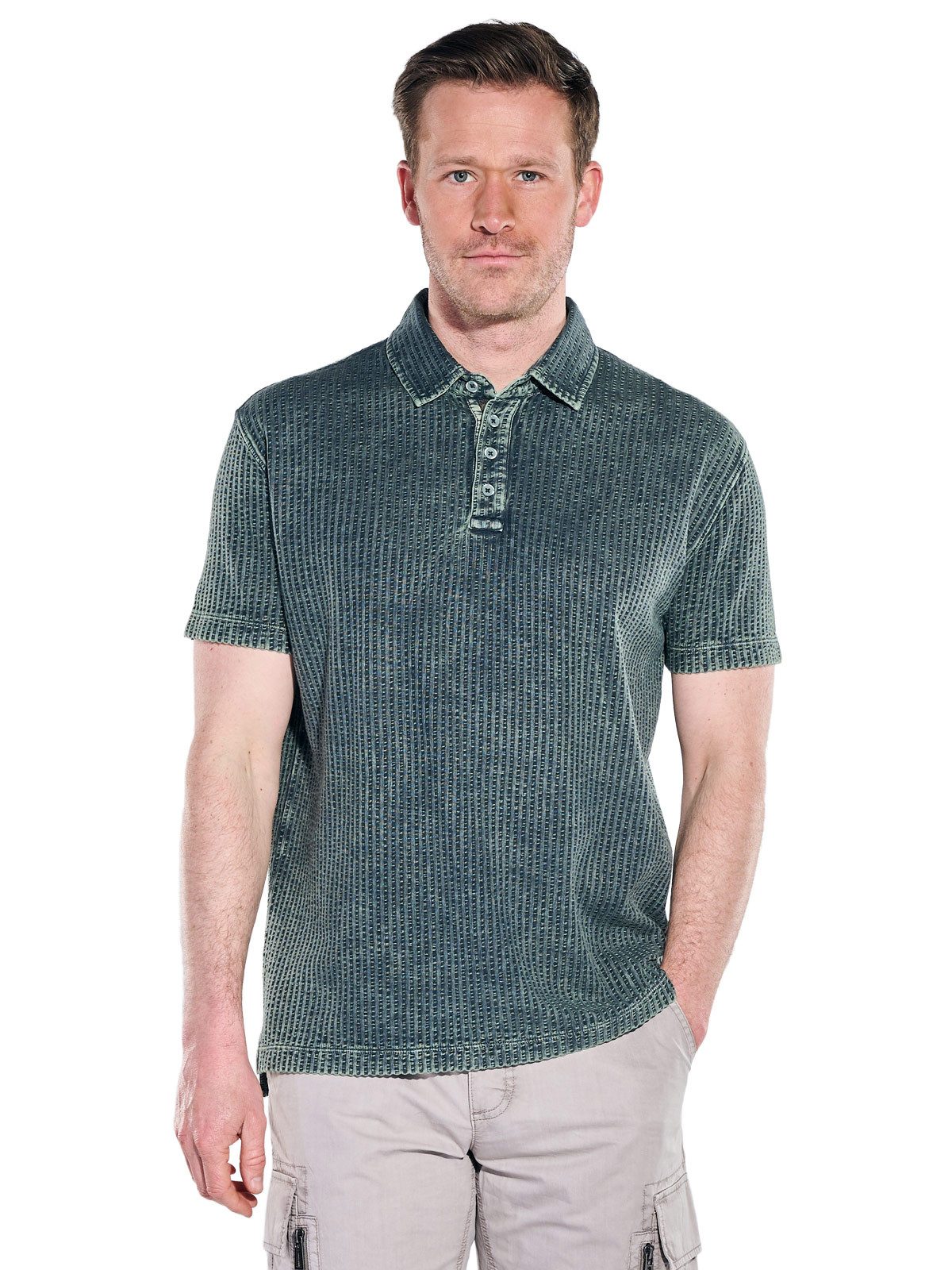 Engbers Poloshirt Herren Poloshirt aus Baumwolle, Saphirblau
