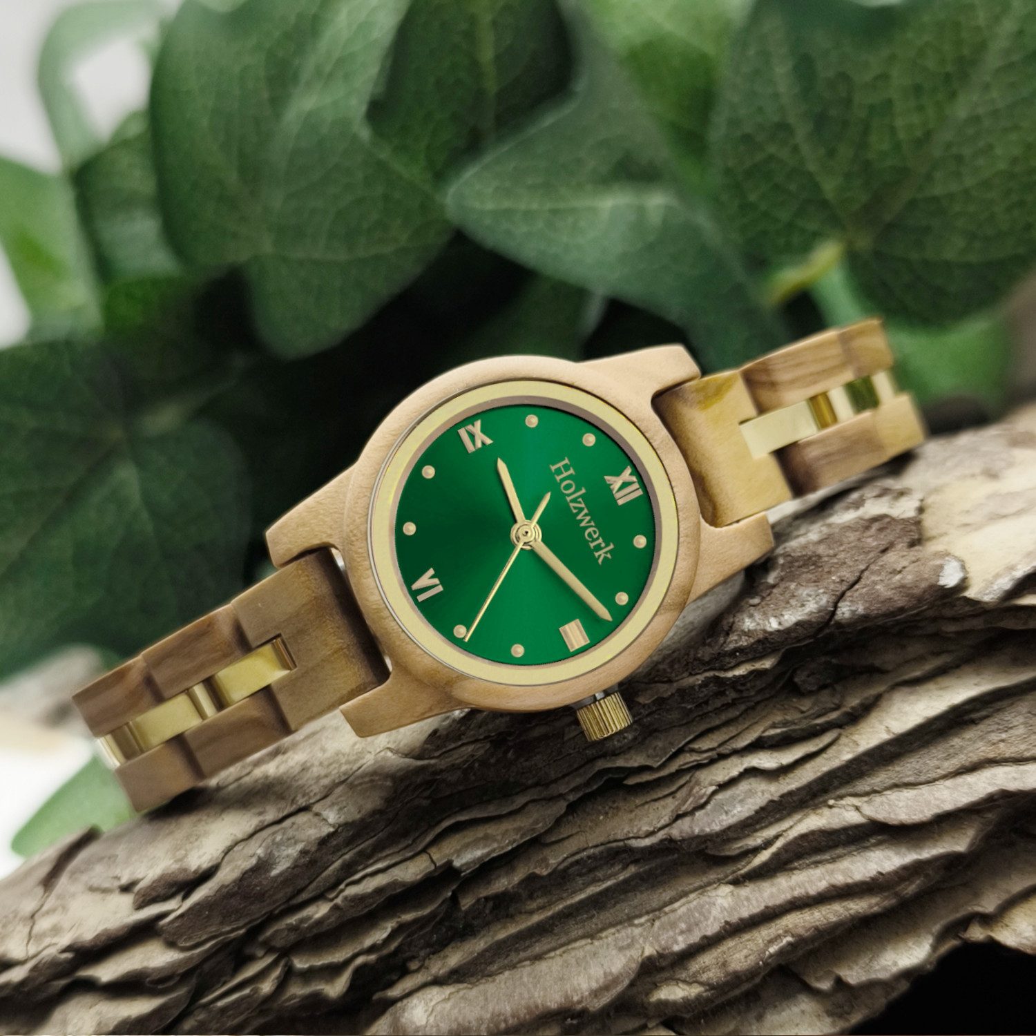 Holzwerk Quarzuhr kleine Damen Holz Uhr, (Inkl. Armbandkürzer), Holz Unikate, ideal auch als Geschenk