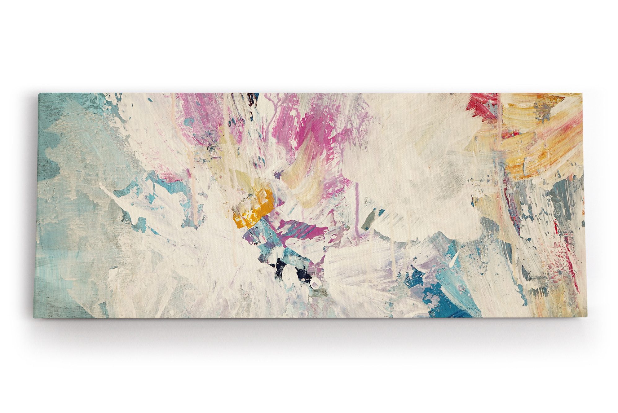 Leinwandbild Abstrakte Farben Flecken Modern Kunstvoll Farbenfroh