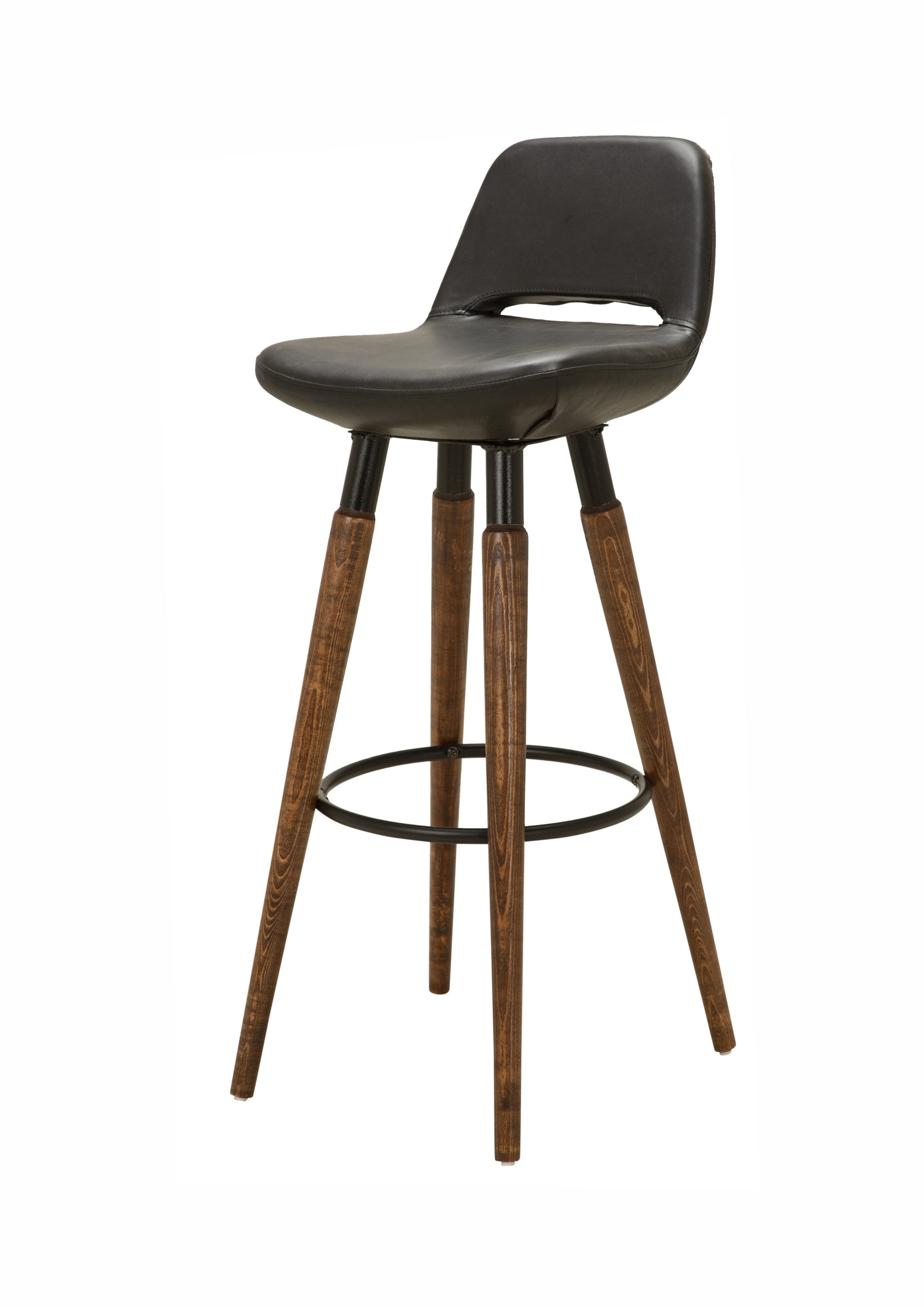 Stuhlmann Barhocker Bronx (961, 1 St., Kunstleder Barhocker), Barstuhl mit Holzgestell, Bezug aus Kunstleder