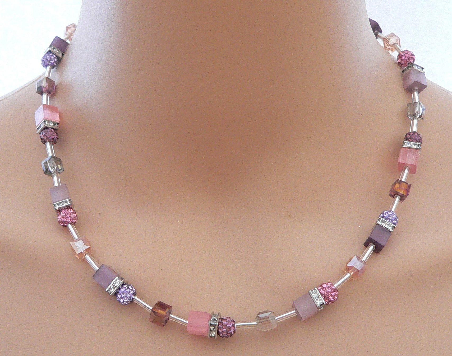 traumschmuck Kette ohne Anhänger 546e Halskette Würfel Kristallglas Shambal günstig online kaufen