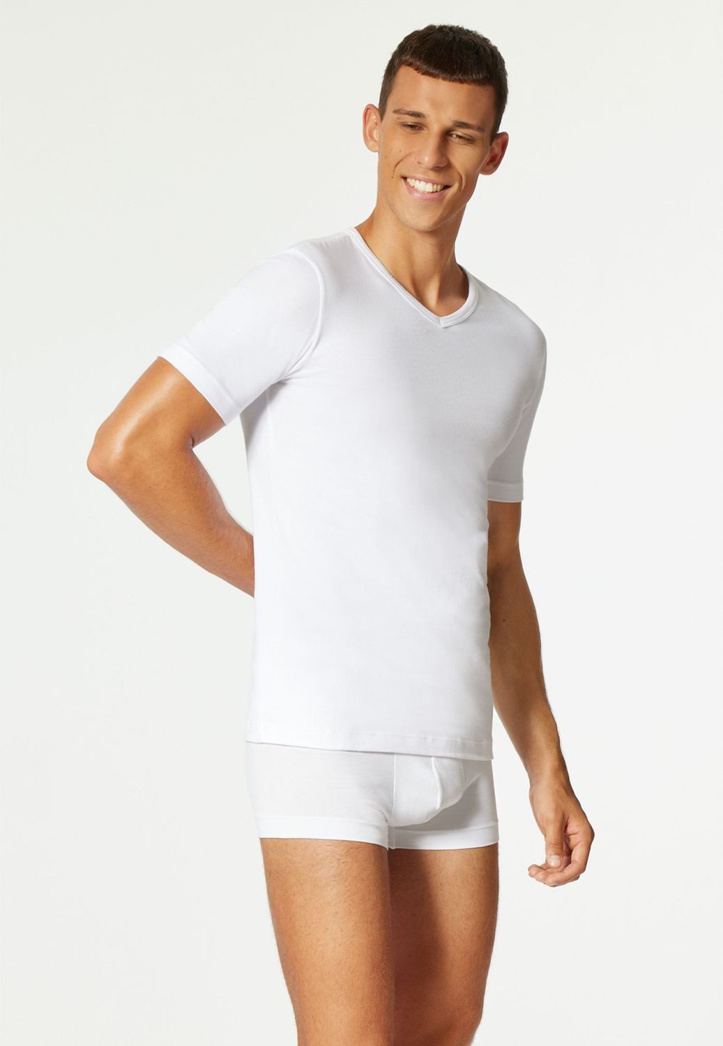 uncover by SCHIESSER T-Shirt Basic hochwertig, weich, mit V-Ausschnitt im 4 günstig online kaufen