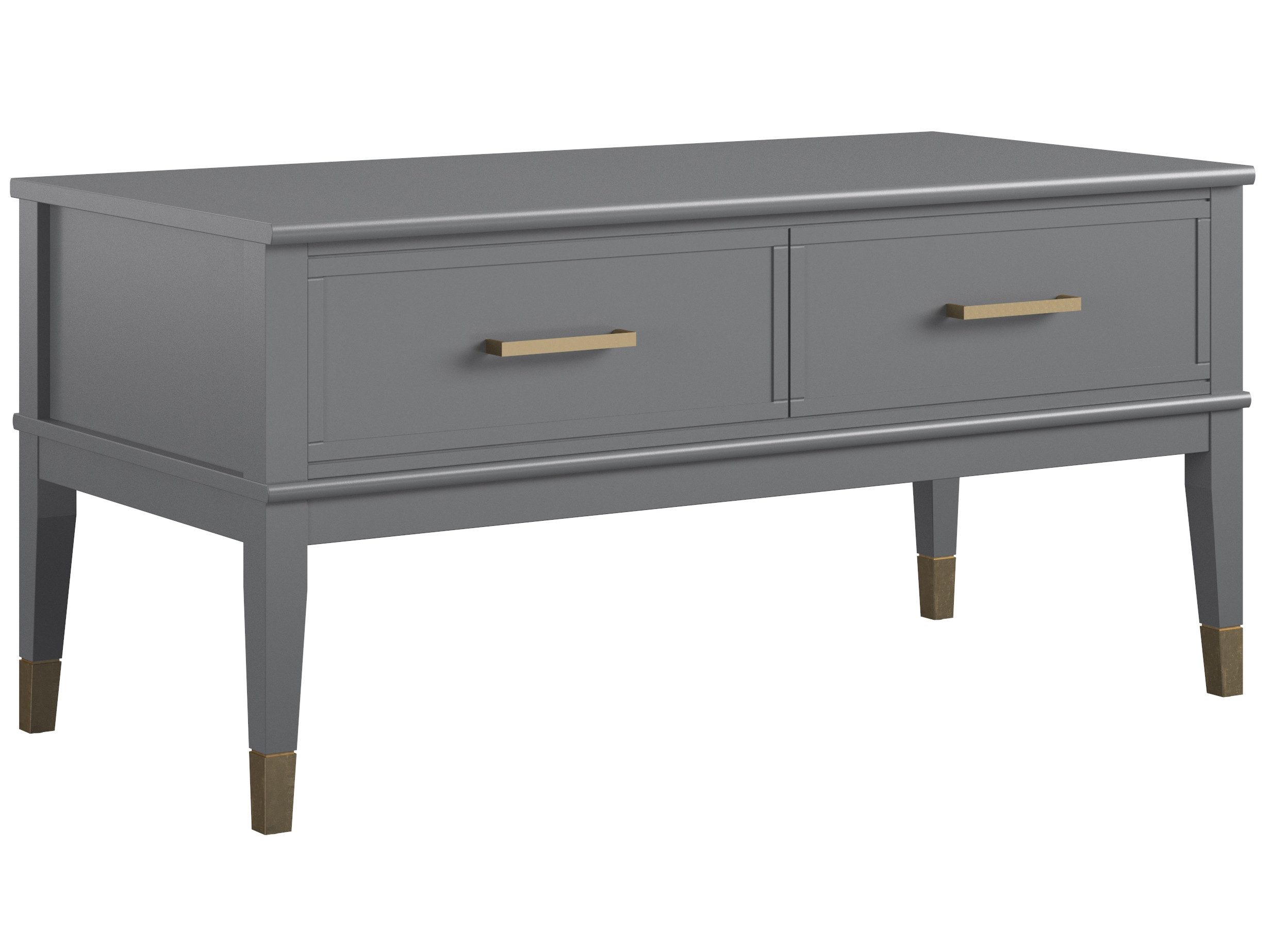 freiraum Couchtisch Bendik, 2 Schübe, aufklappbar, Grau - 106x51x52cm (BxHxT)