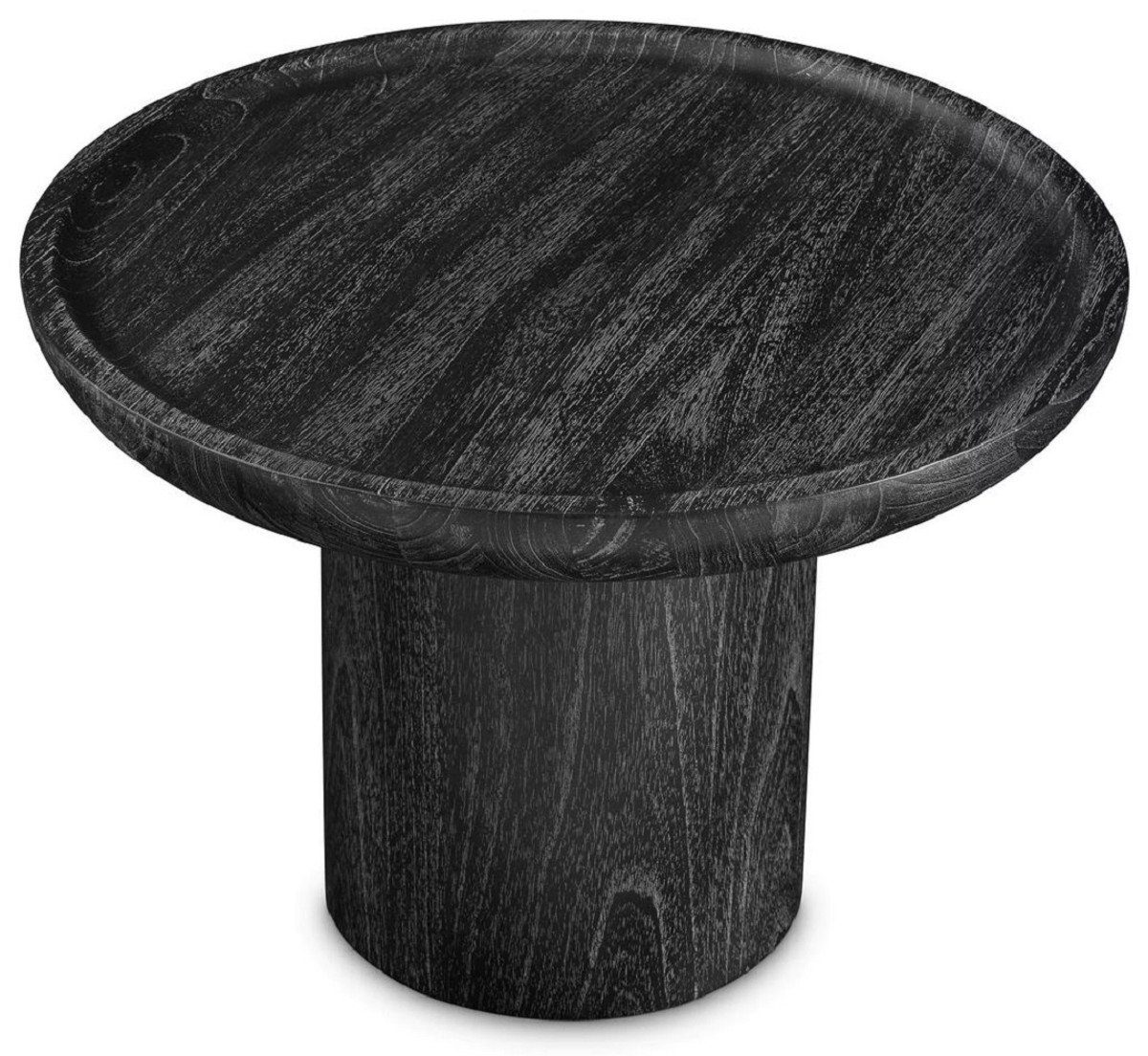Tisch Möbel cm Massivholz 64,5 Ø Qualität Beistelltisch H. Beistelltisch - 46 x - Casa Runder Massivholz - Luxus Padrino Schwarzgrau Luxus