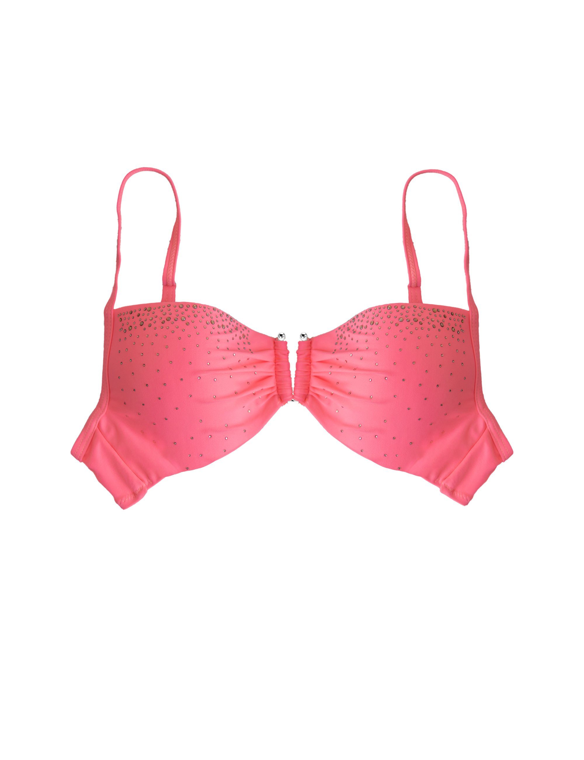 Coral Pink-Grün HEVENTON Push-Up-Bikini