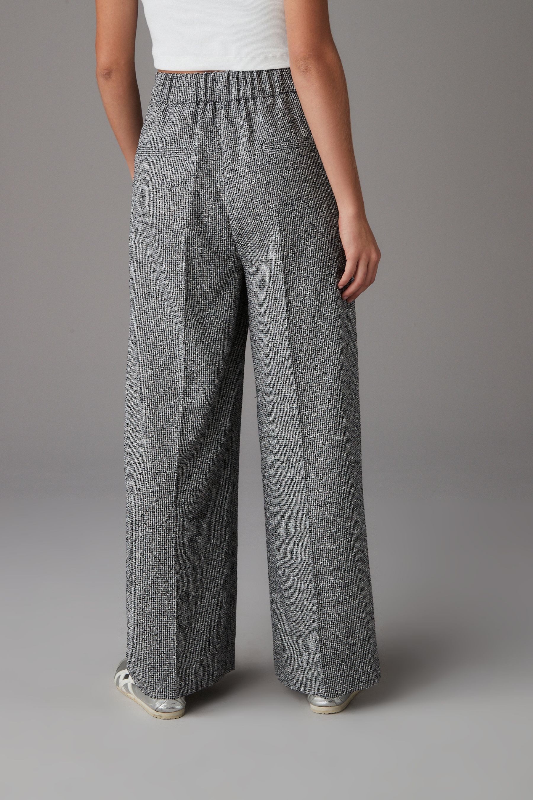 Next Anzughose Strukturierte Bouclé-Hose mit weitem günstig online kaufen