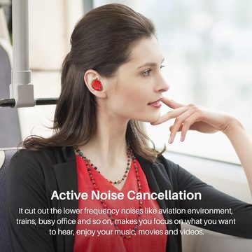 TOZO NC9 Bluetooth 5.3 Mit Hybrid Active Noise Cancellation In-Ear-Kopfhörer (Duales Mikrofon-System für kristallklare Anrufe in lauten Umgebungen., Stereo In-Ear Headphones mit Immersive Sound, 3 Microphones)