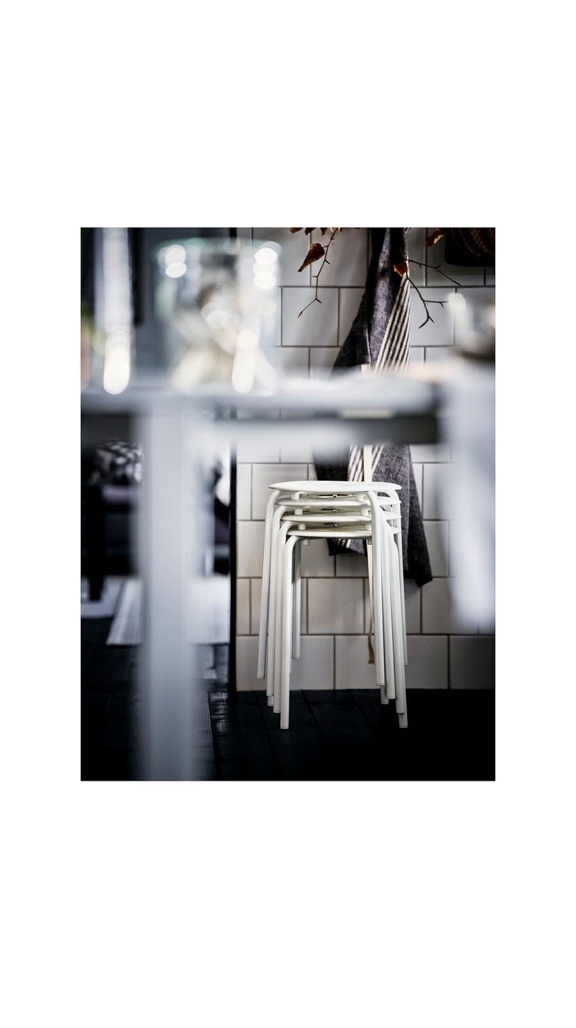 IKEA Sitzhocker IKEA MARIUS Hocker Stapeltisch, 45 cm