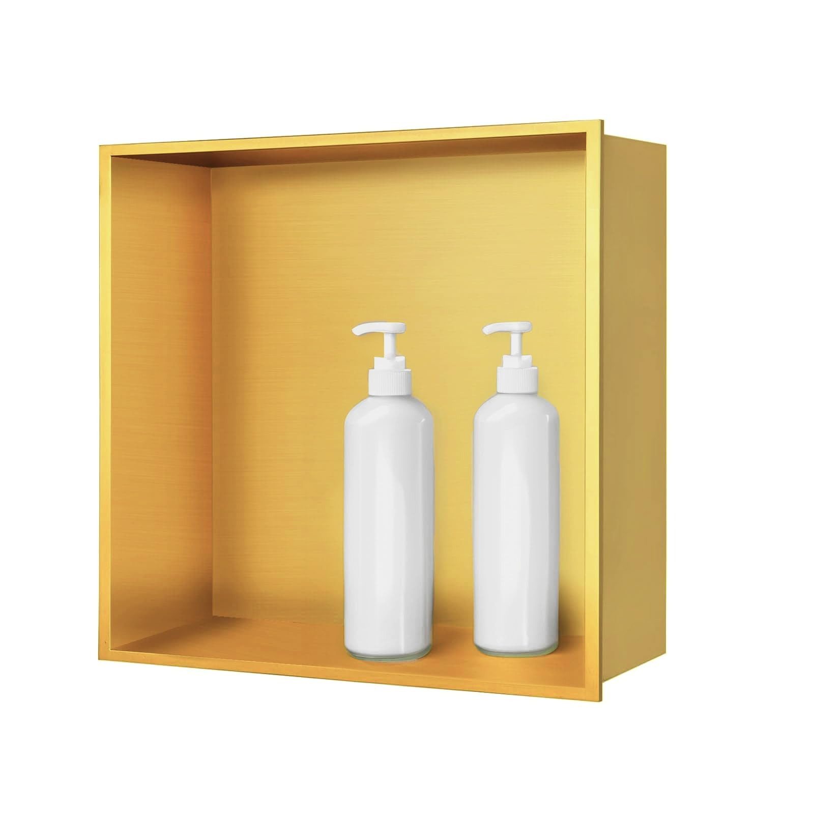 SaniteModar Duschwand Wandnische Dusche 30×30×10cm, Edelstahl, (1 tlg), Einzelregal zur Lagerung