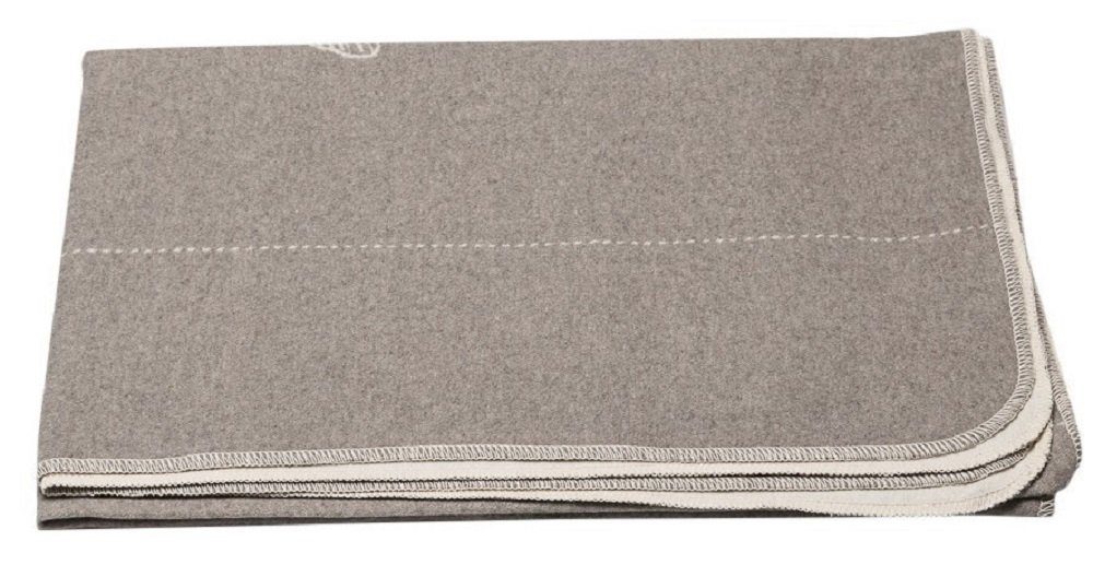 DAVID FUSSENEGGER Hundematte Hundedecke 'ein Herz und eine Pfote' 100 x 140 cm Rauch - Beige