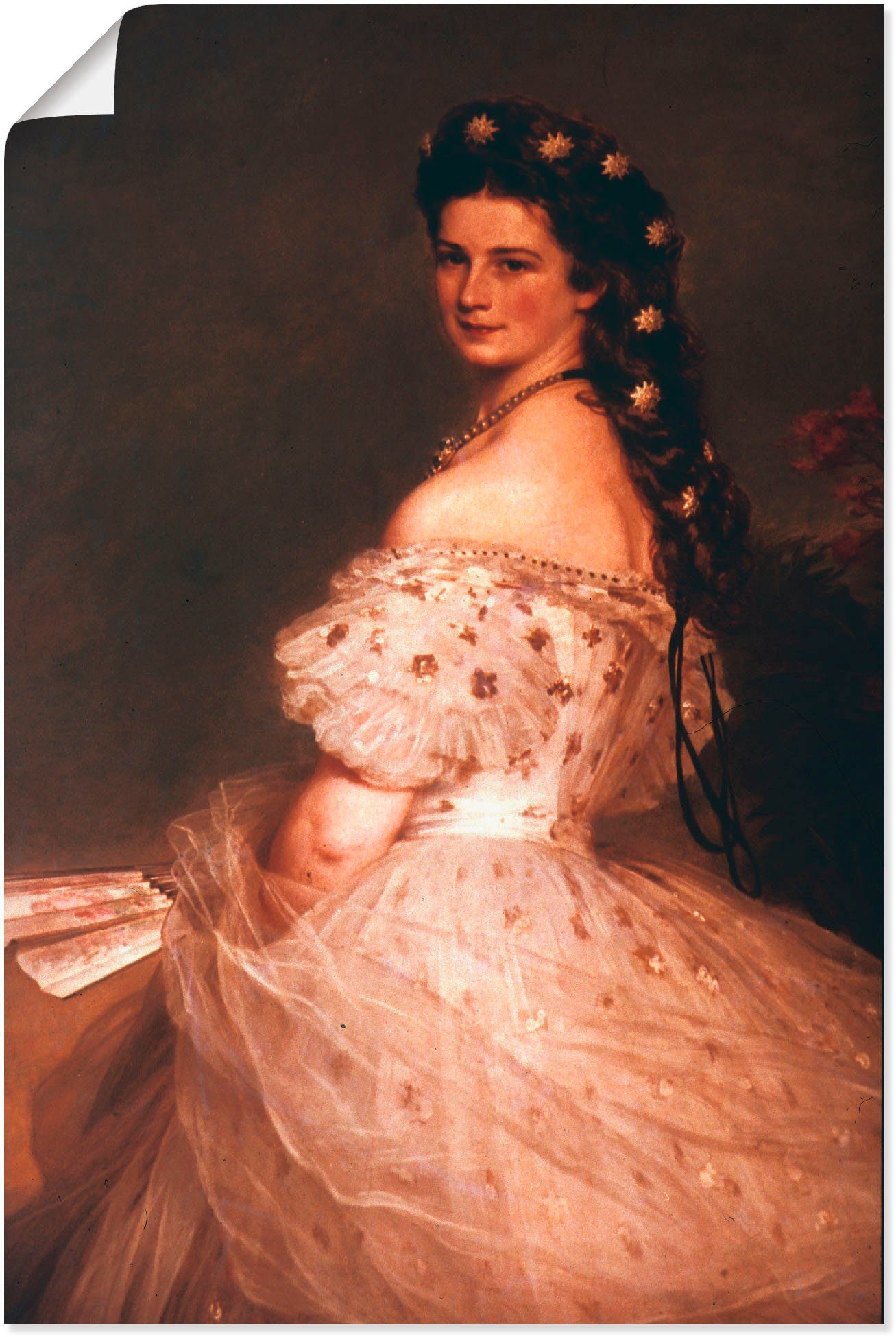 Artland Wandbild als oder Menschen Österreich, Kaiserin Poster (1 Elisabeth Alubild, St), versch. von Größen in Leinwandbild, Wandaufkleber 1865