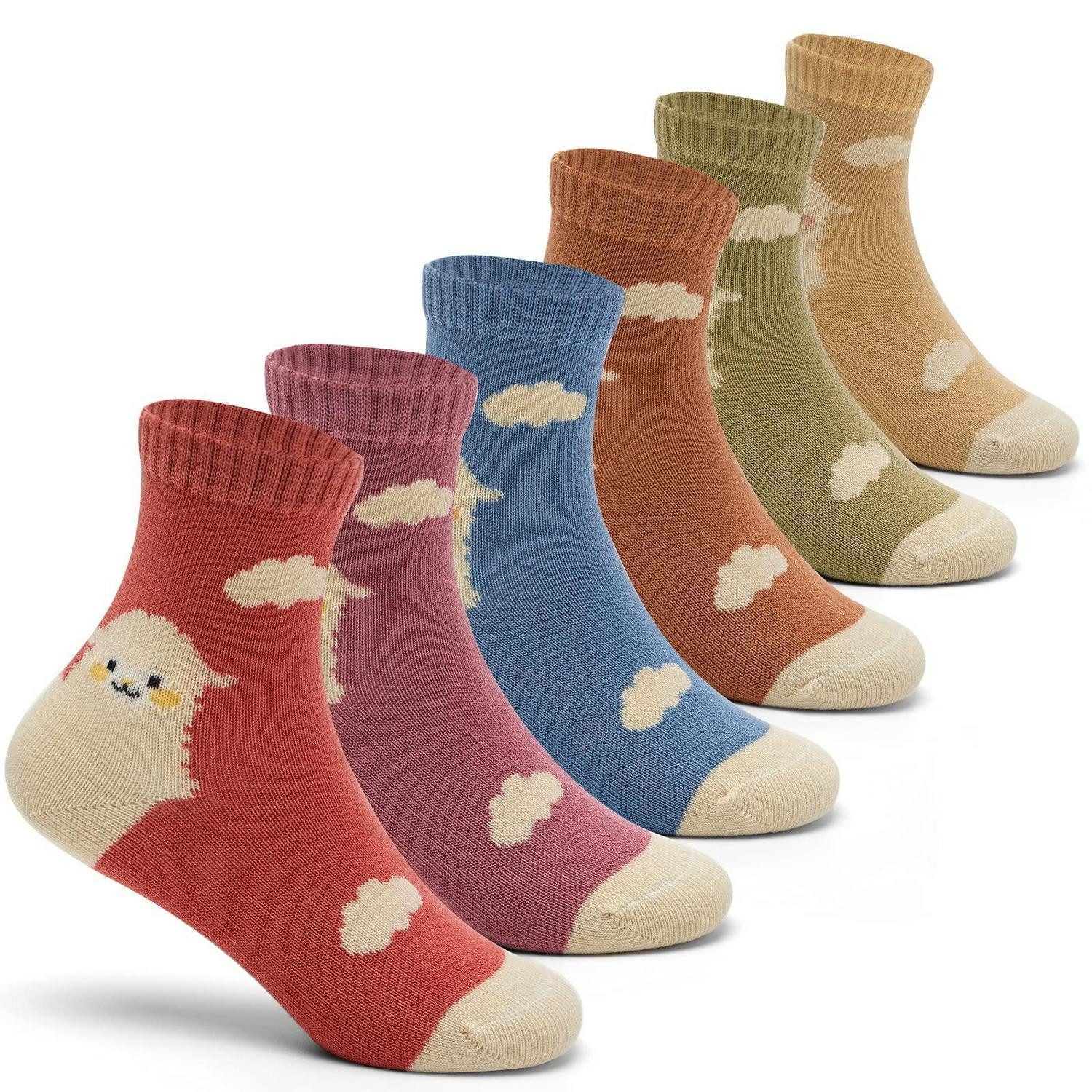 LuxusKollektion Kuschelsocken Socken Kinder Baumwolle Tier 6 Paar