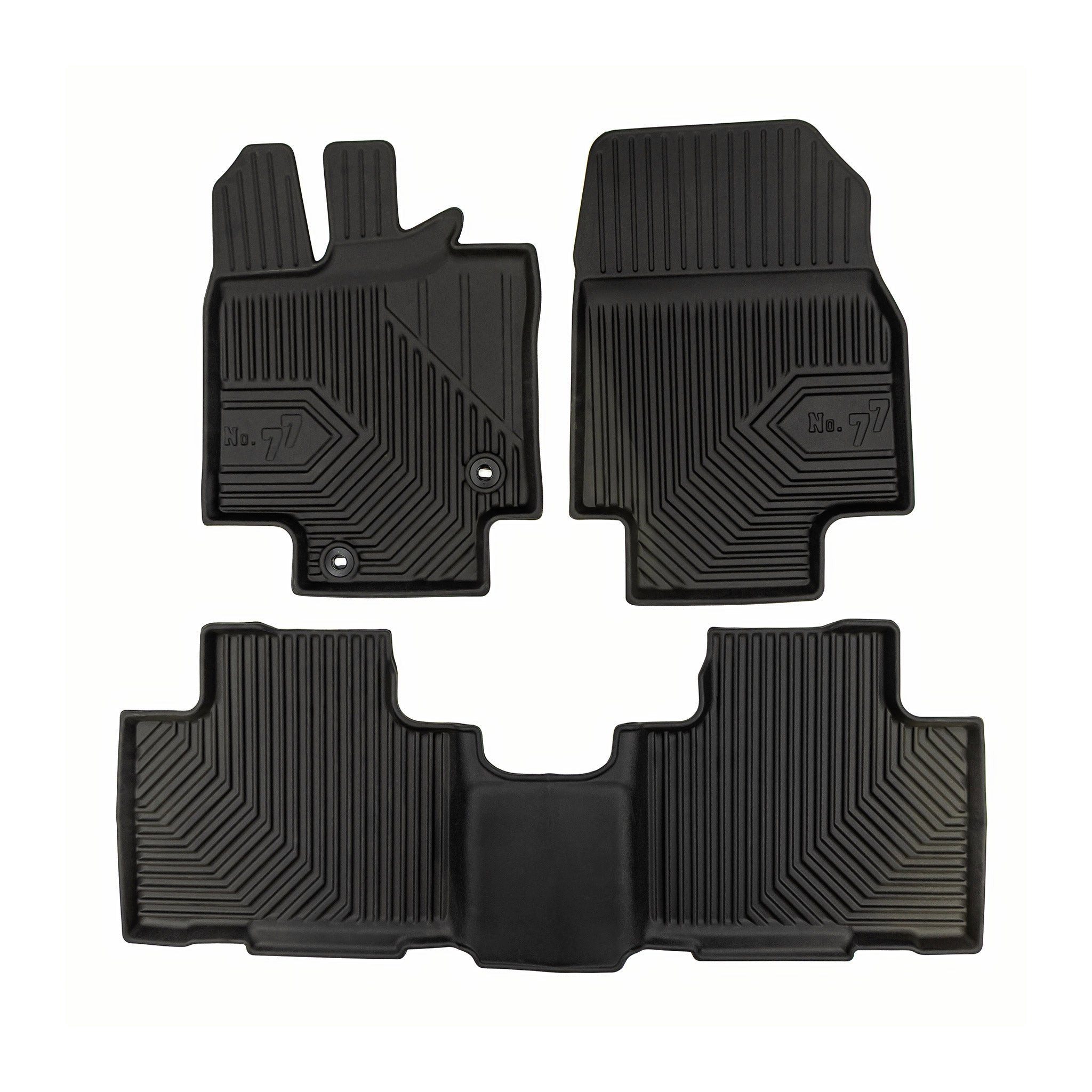 OMAC Auto-Fußmatten Gummimatten für Toyota Highlander IV 2019-2025 TPE Schwarz 3 teile (3 St), für Toyota Highlander IV 2019-2025 Toyota Highlander IV 2019-2025, Antirutsch,Wasserfest,Einfache Installation