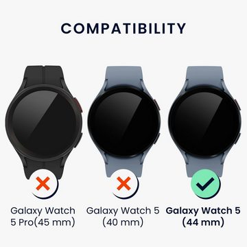 kwmobile Armband Schutzring für Samsung Galaxy Watch 5 (44mm) Fitnesstracker (1-tlg), Bezel Ring Lünette in Schwarz Silber