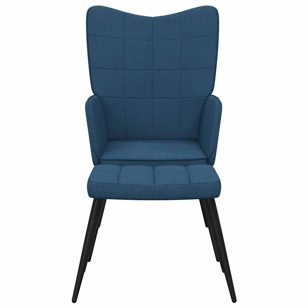 vidaXL Sessel Relaxsessel mit Hocker Blau günstig online kaufen