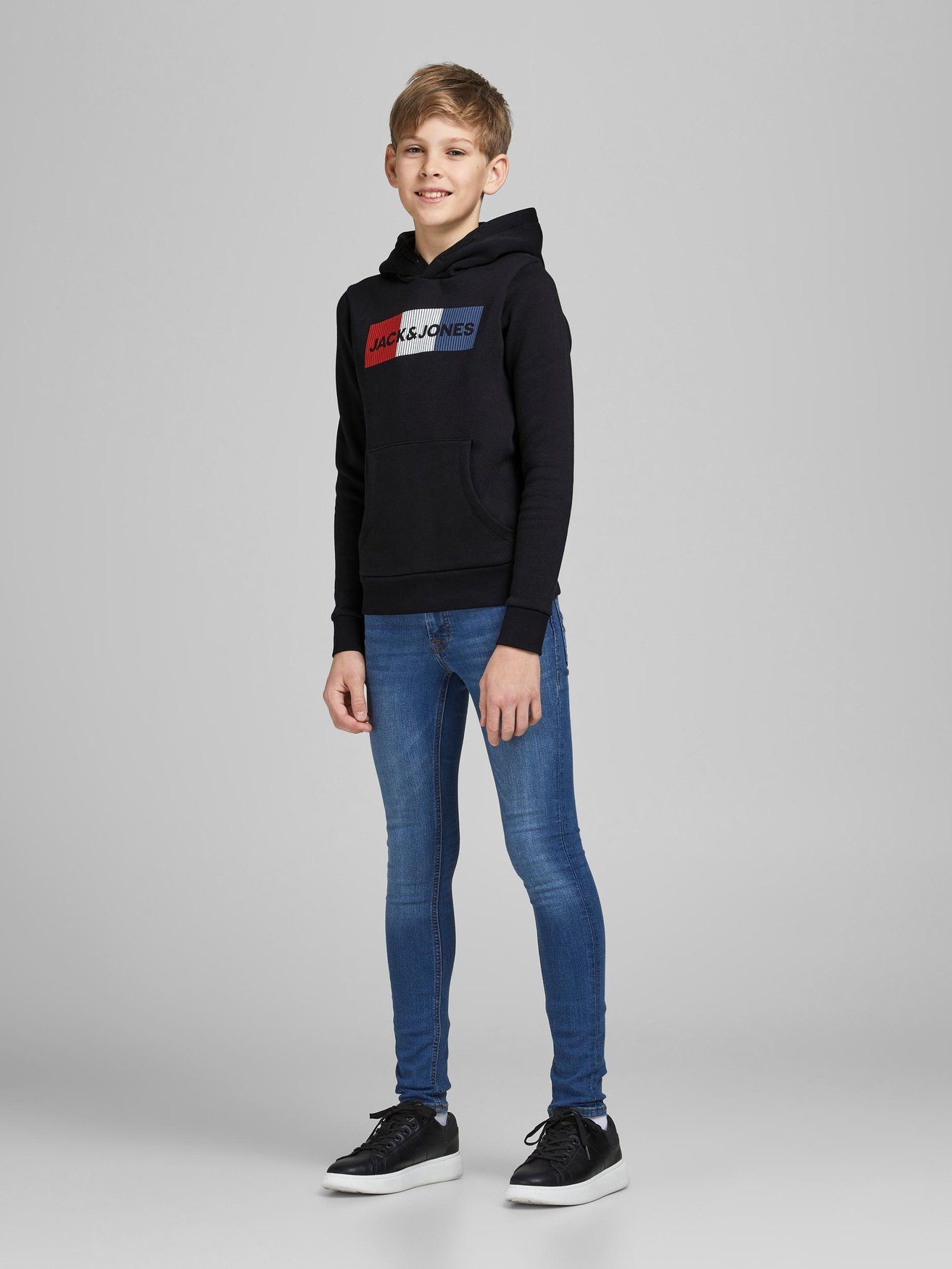 Jack & Jones JJECORP Hoodie Hoodie 6502 Schwarz in Kapuzen Pullover Logo Sweater