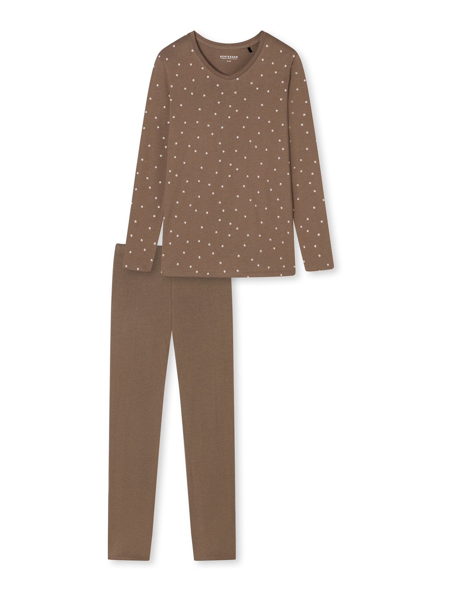 Schiesser Pyjama Essentials Comfort Fit Braun