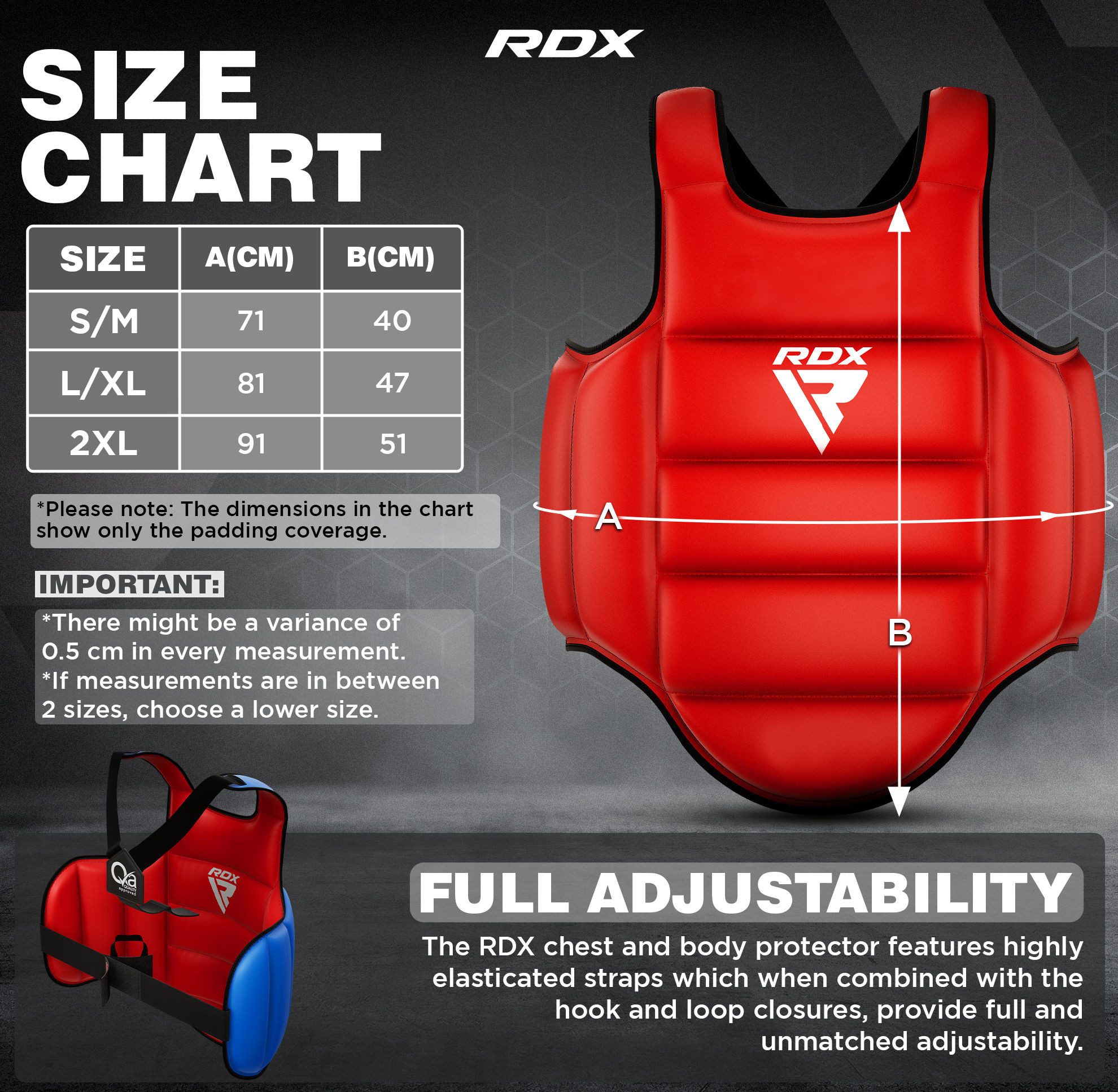 RDX Sports Brustschutz RDX Body Protector Martial Arts, Chest Protector Kickboxing