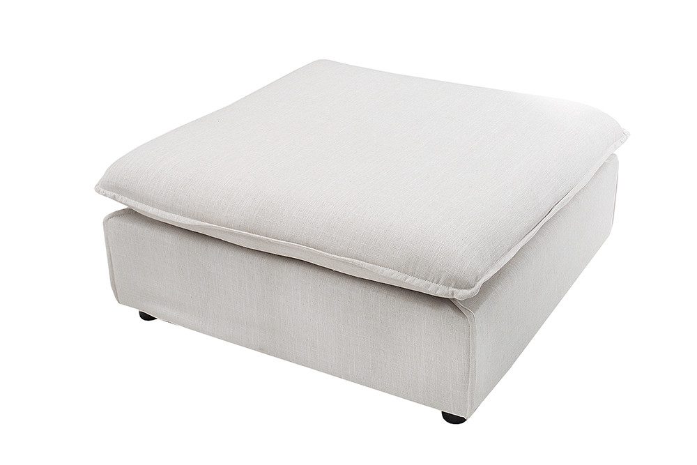 riess-ambiente Fußhocker HEAVEN 100cm natur · Hussensofa inkl. Kissen und abnehmbaren Bezug (Einzelartikel, 1 St), Wohnzimmer · Leinenstoff-Gemisch · Federkern-Polsterung · Landhausstil