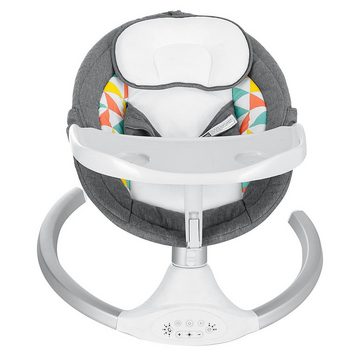 MAEREX Babyschaukel elektrische Babywippe mit abnehmbarem Esstisch, bluetooth Musik, Fernbedienung max. 9kg