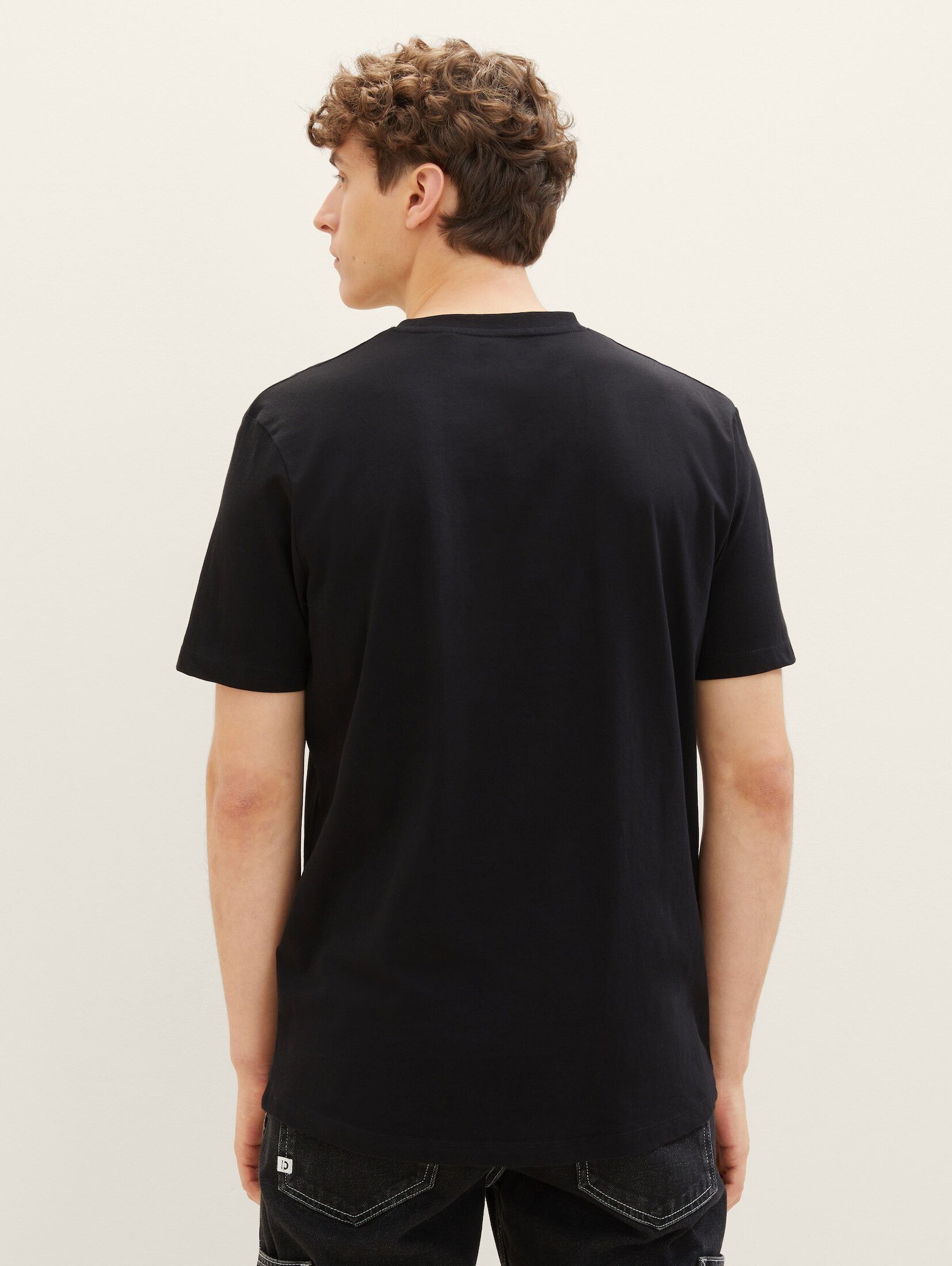 TAILOR Black Doppelpack Denim T-Shirt Basic im T-Shirts TOM