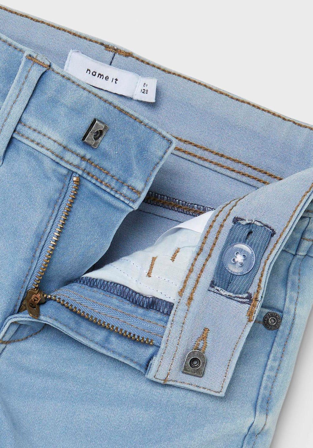 Name It Jeansshorts NKMSILAS SLIM DNM L SHORT Baumwollmischung, Stretch, Umschlagsaum