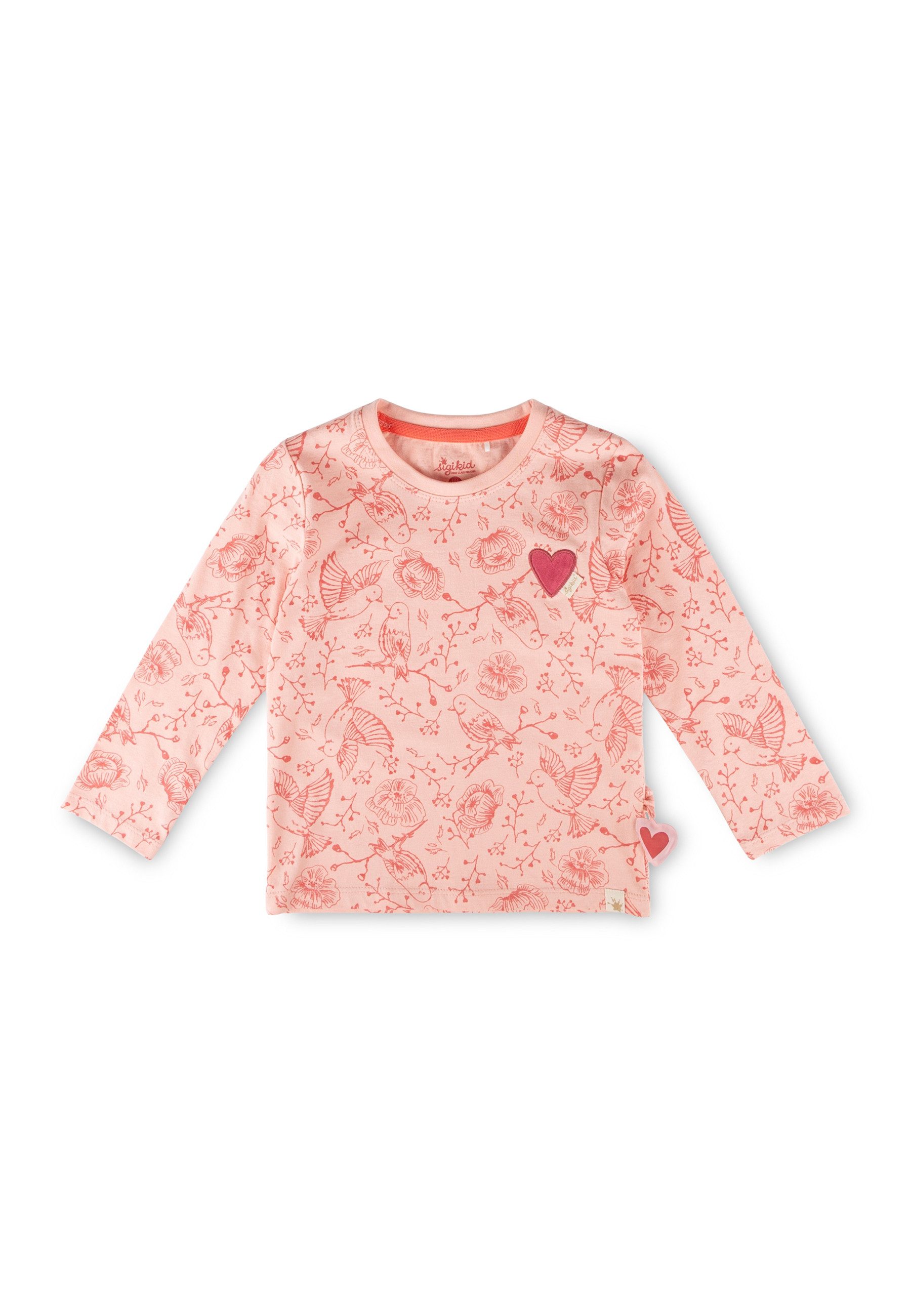 Sigikid Langarmshirt Pink Birds für Kinder Mädchen (1-tlg)