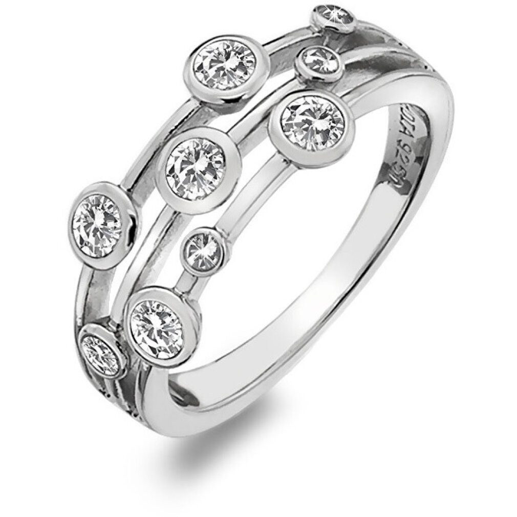 Diamond Fingerring Luxury silver ring with topaz and Willow DR207 - Circuit: 51 mm
