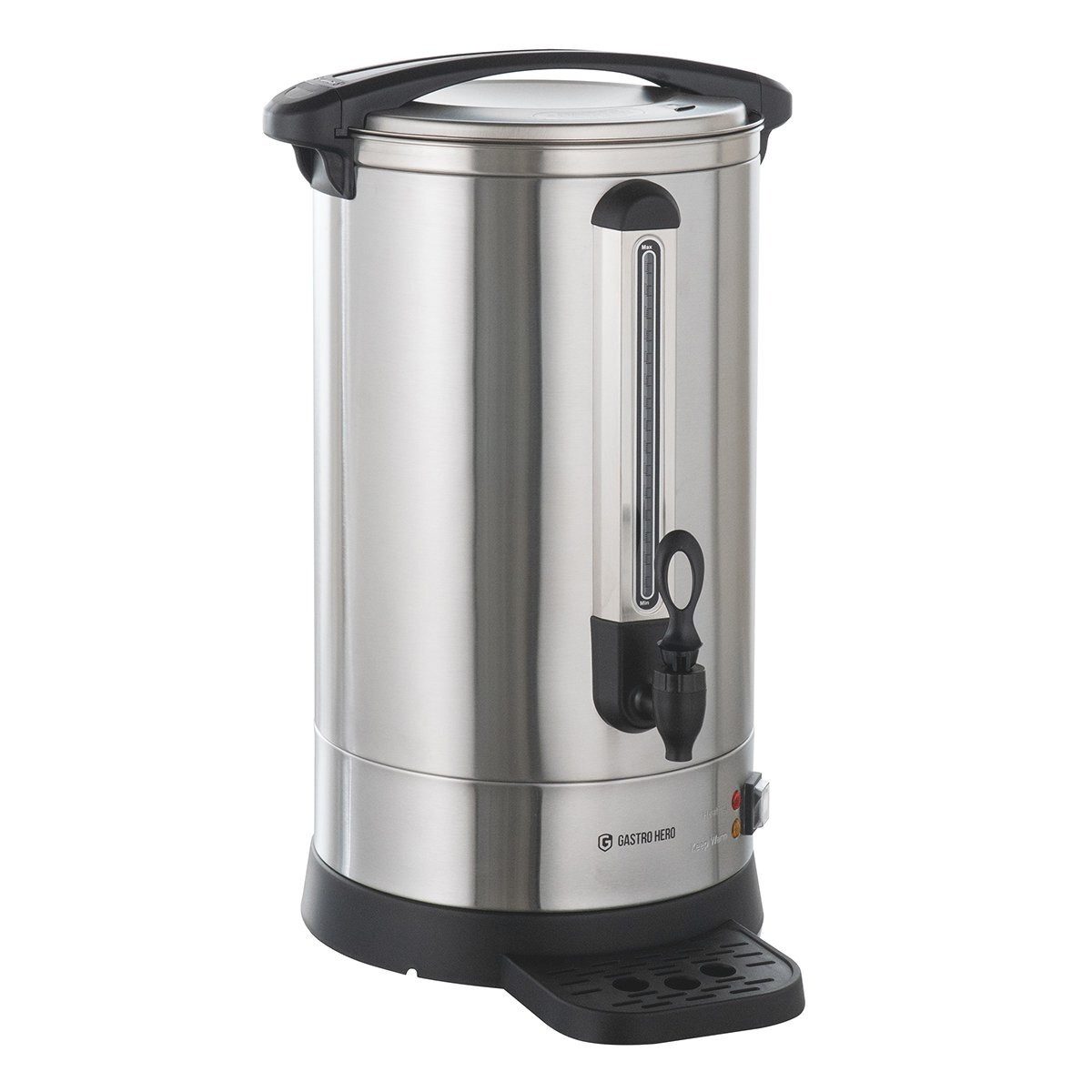 GastroHero Perkolator Kaffeebereiter 18 Liter I Perkolator 121 Tassen Kapazität, Überhitzungsschutz, praktischer Wasserhahn