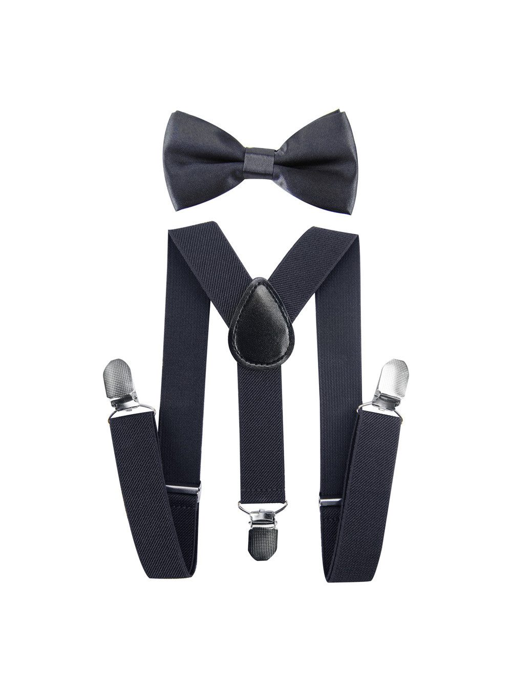 axy Hosenträger Kinder Jungen Hosenträger mit Fliege Set (2-St., 2er Set) für Kinder 1-6 Jahre alt, verstellbar und elastisch