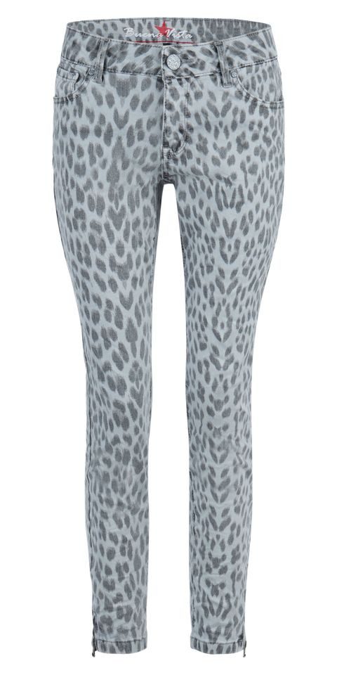 Buena Vista Gerade Джинси - Leo Stretch Hose Damen - Damenhose in Leo-Optik - 7/8-Hose