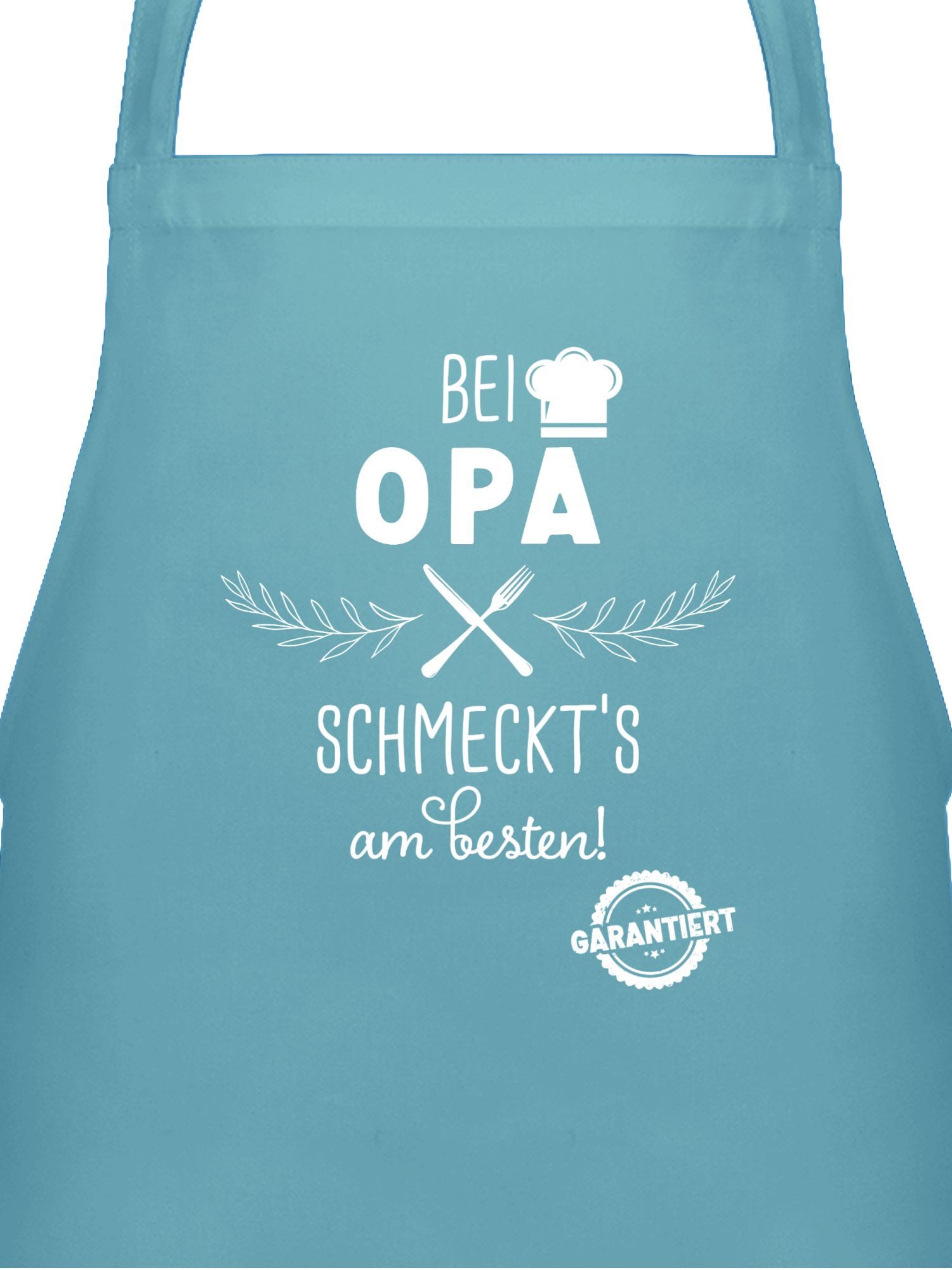 Shirtracer Kochschürze Küchenschürze bei Opa schmeckts am Besten I Opa Geschenk Kochschürze I, (1-tlg), Kochschürze Herren Männer