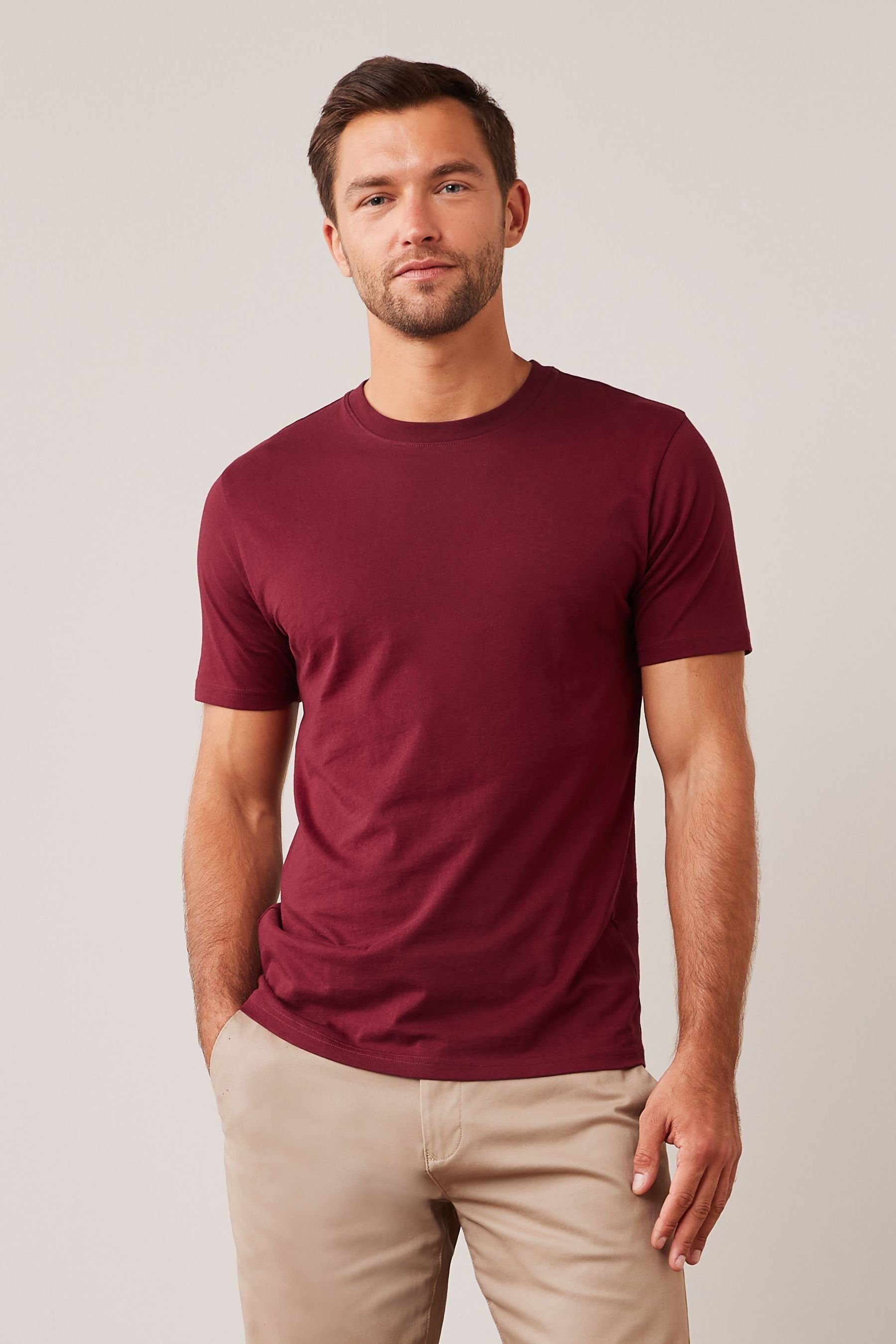 Next T-Shirt (1-tlg) Burgundy Red