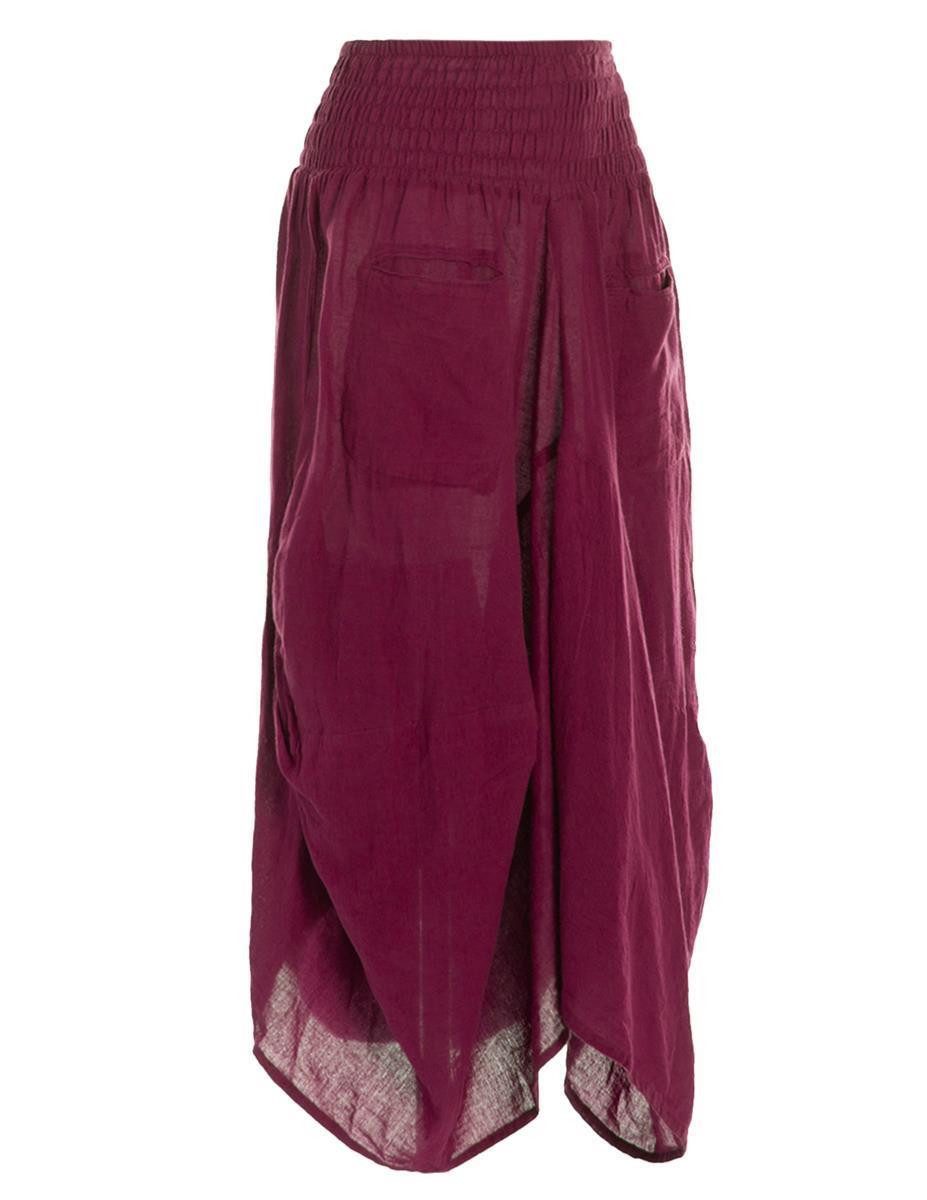 Vishes Maxirock Knöchel-Langer Luftiger Damen Sommer-Rock Einfarbig Sommerröcke Goa, Hippie, Boho Style – Bild 4 von 4