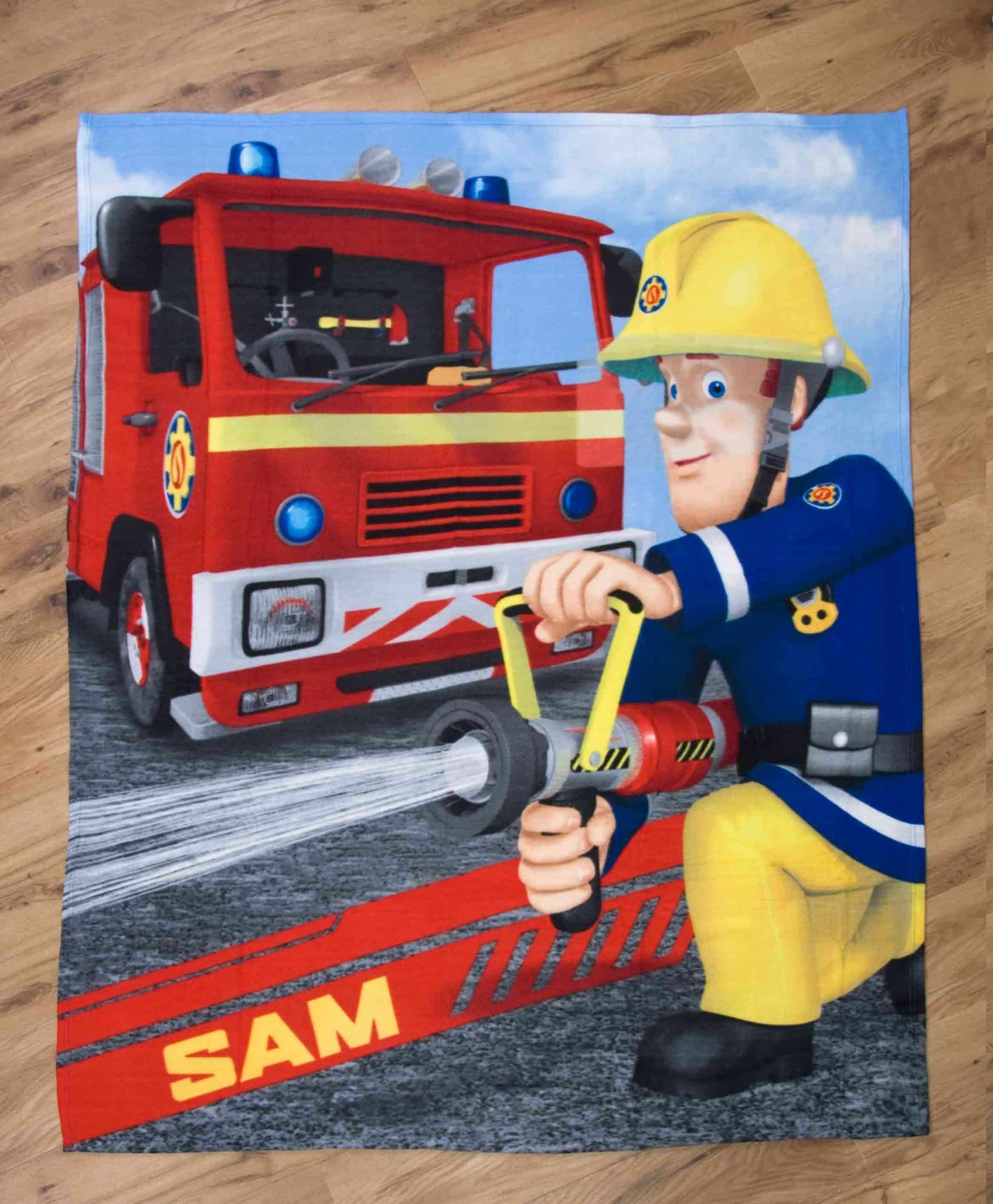 Kinderdecke - Feuerwehrmann Sam Fleecedecke - 130x160cm, Stoffschmiede, 100% Polyester