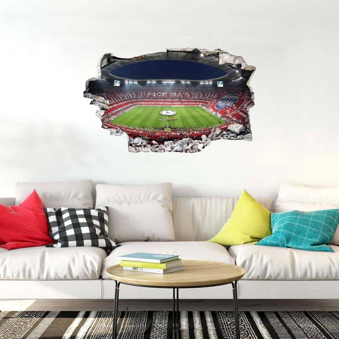 FC Bayern München 3D-Wandtattoo FC Bayern München Wandsticker Fußball Stadi günstig online kaufen