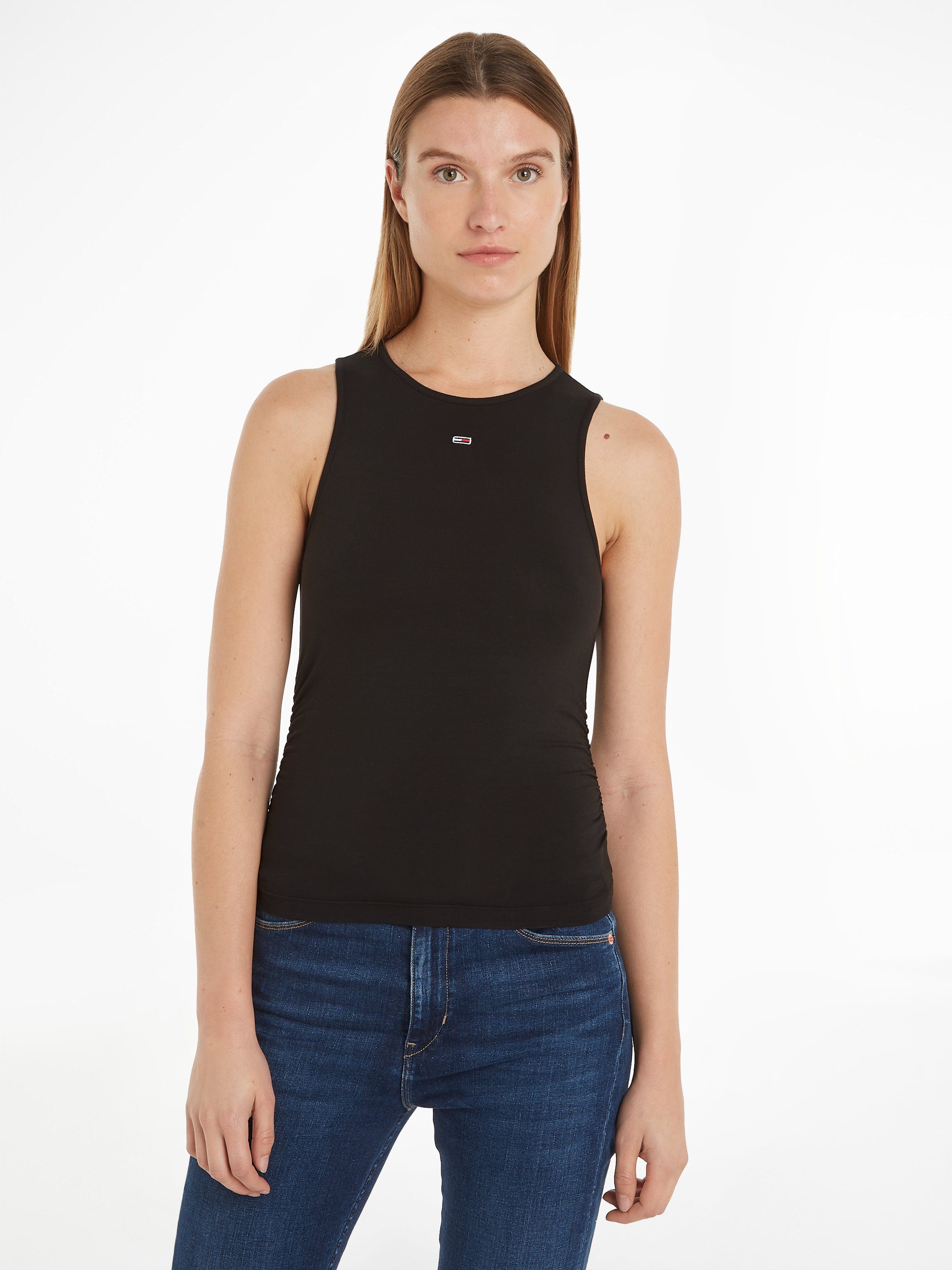 Tommy Jeans Tanktop TJW SLIM GATHERING TANK TOP mit Tommy Jeans Markenlabel