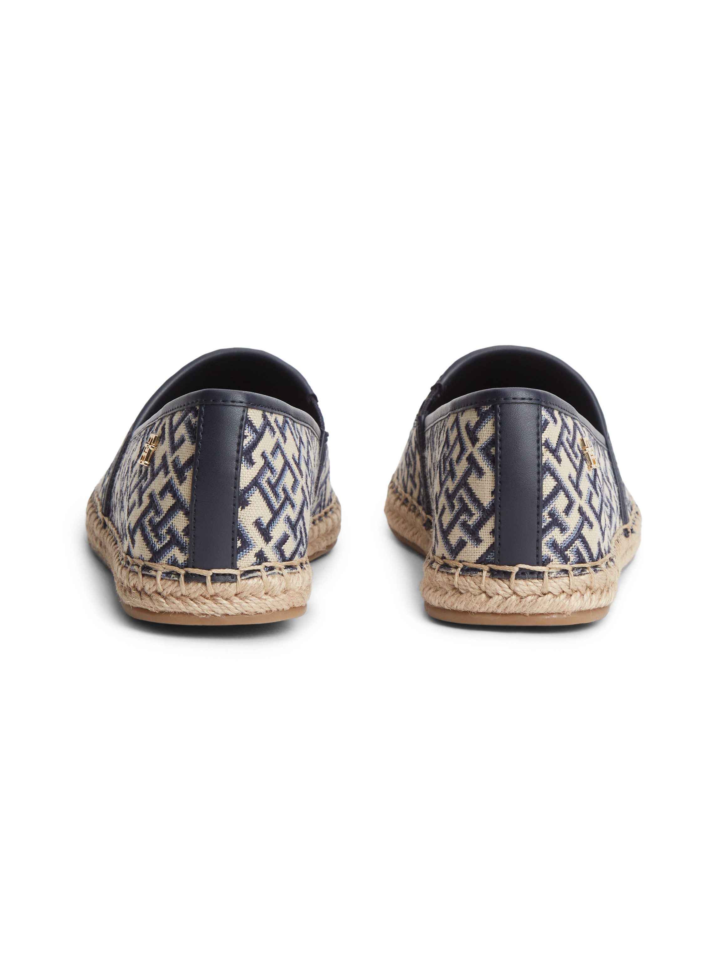 Tommy Hilfiger TH MONOGRAM JACQUARD ESPADRILLE Espadrille Sommerschuh, Slipper mit TH-Allover-Logodruck - schmale Form