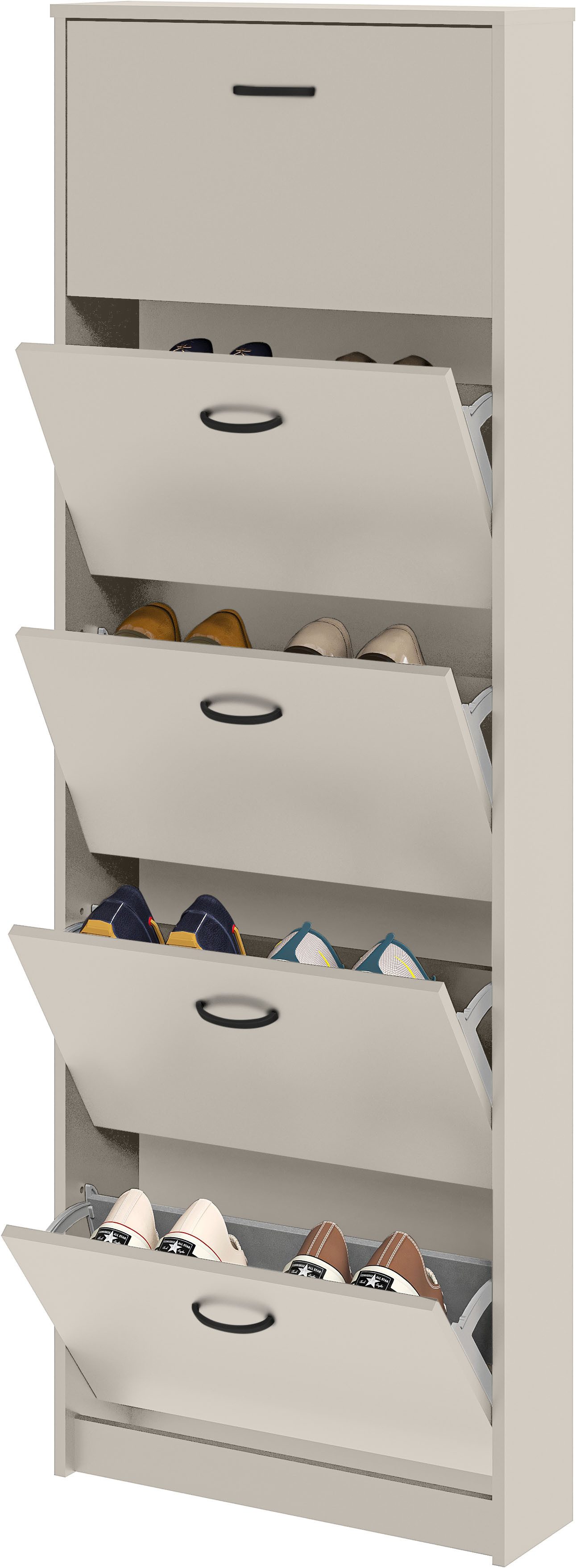 FMD Schuhschrank Step 5 Schuhkipper, 5 Schuhklappen, für schmale Flure, Tiefe: 17 cm