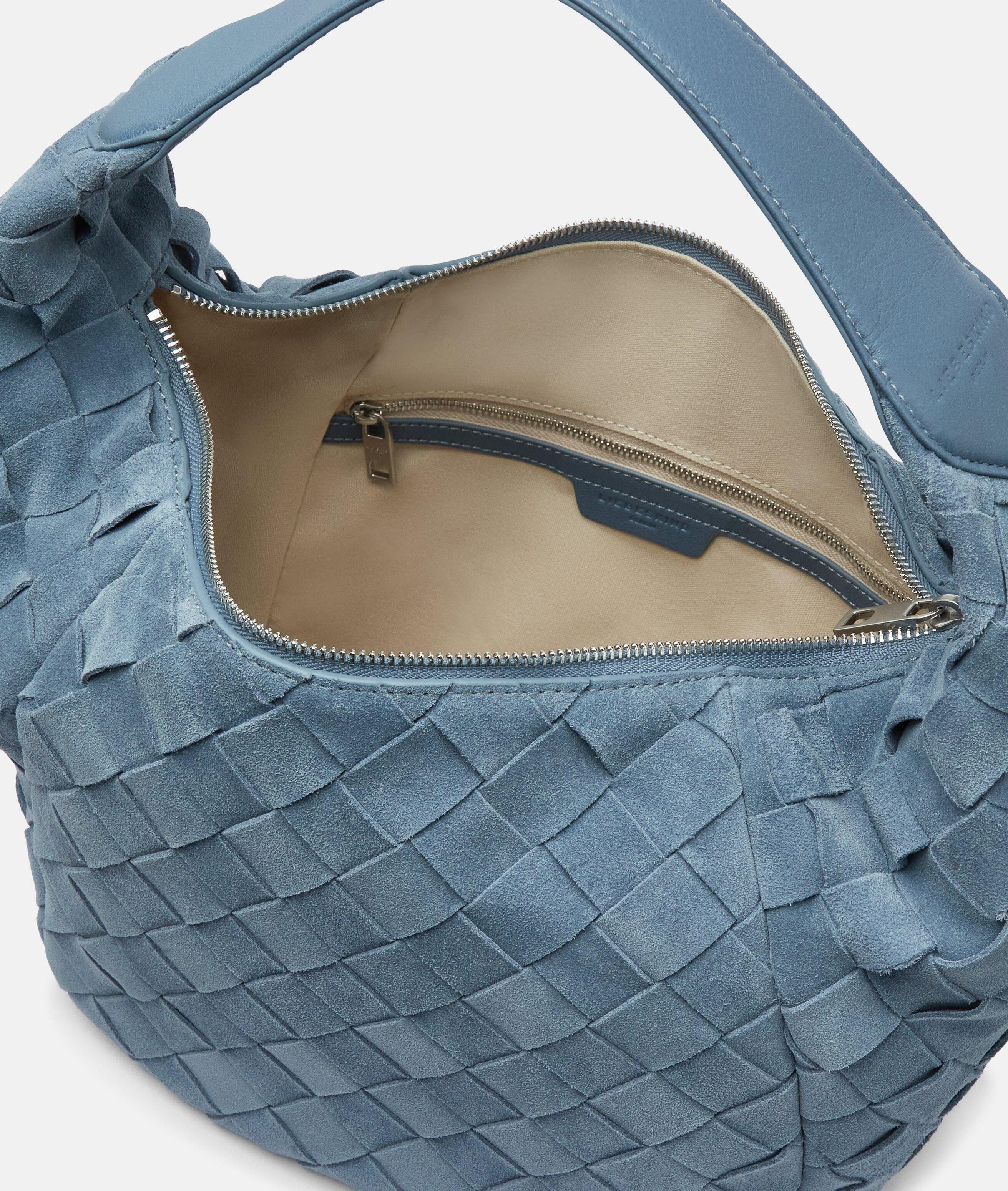Liebeskind Berlin Schultertasche Farrah Hobo M, Geräumige Beuteltasche aus Veloursleder