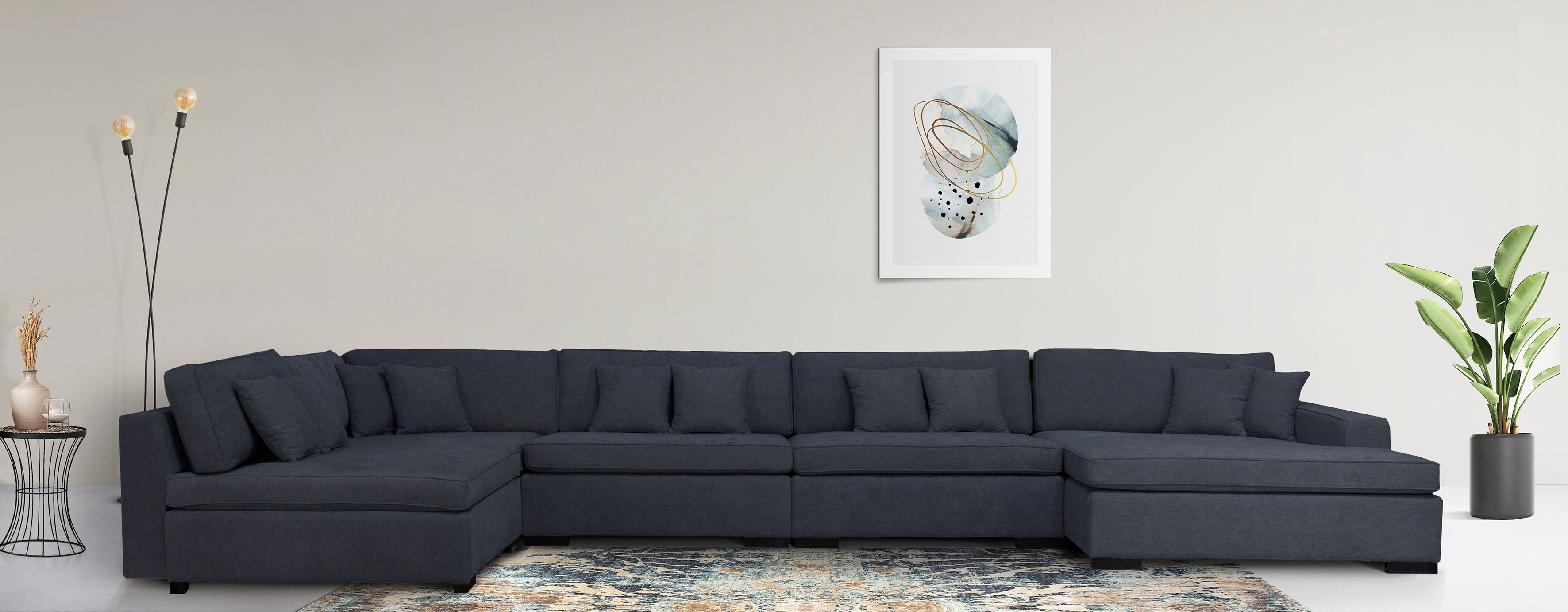 Home affaire Wohnlandschaft Skara U-Form, Lounge-Sofa günstig online kaufen